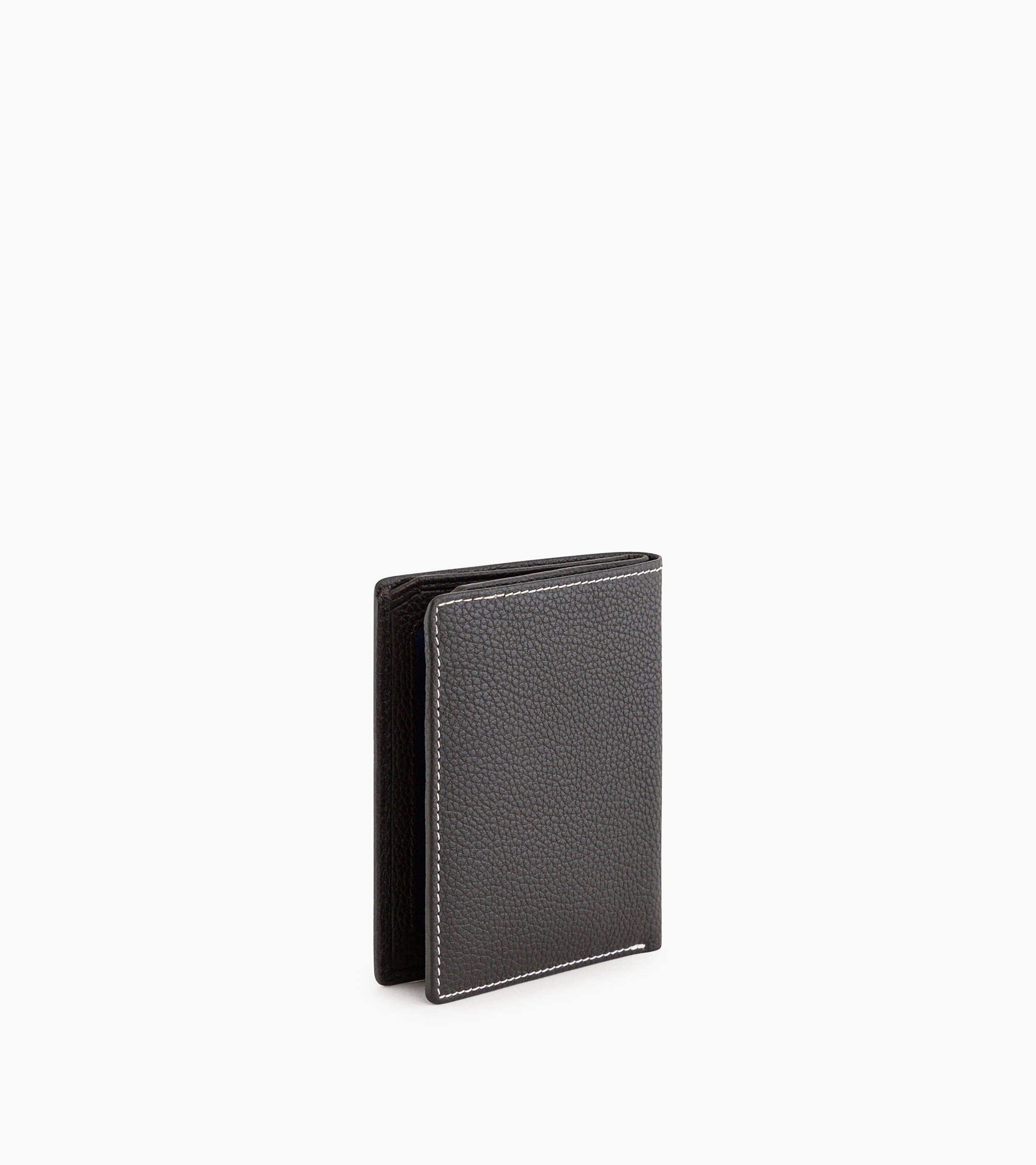 Charles pebbled leather card holder