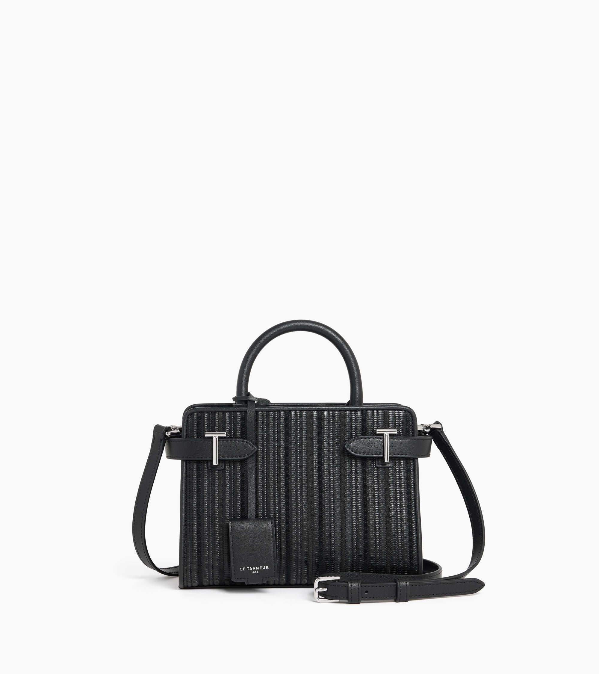 Petit sac à main Emilie en cuir tressé réemployé