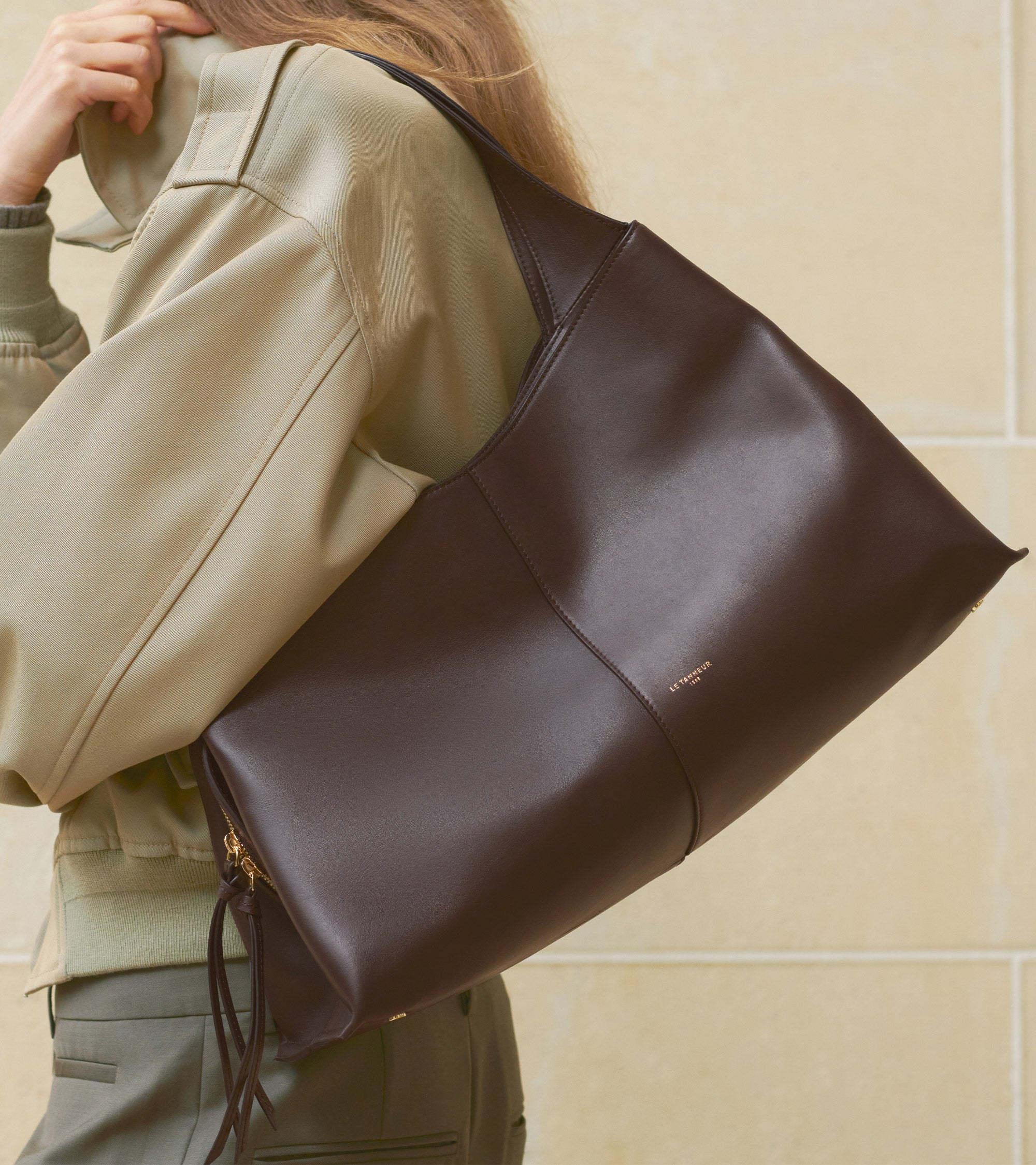 Sac cabas grand modèle Félicie en cuir lisse