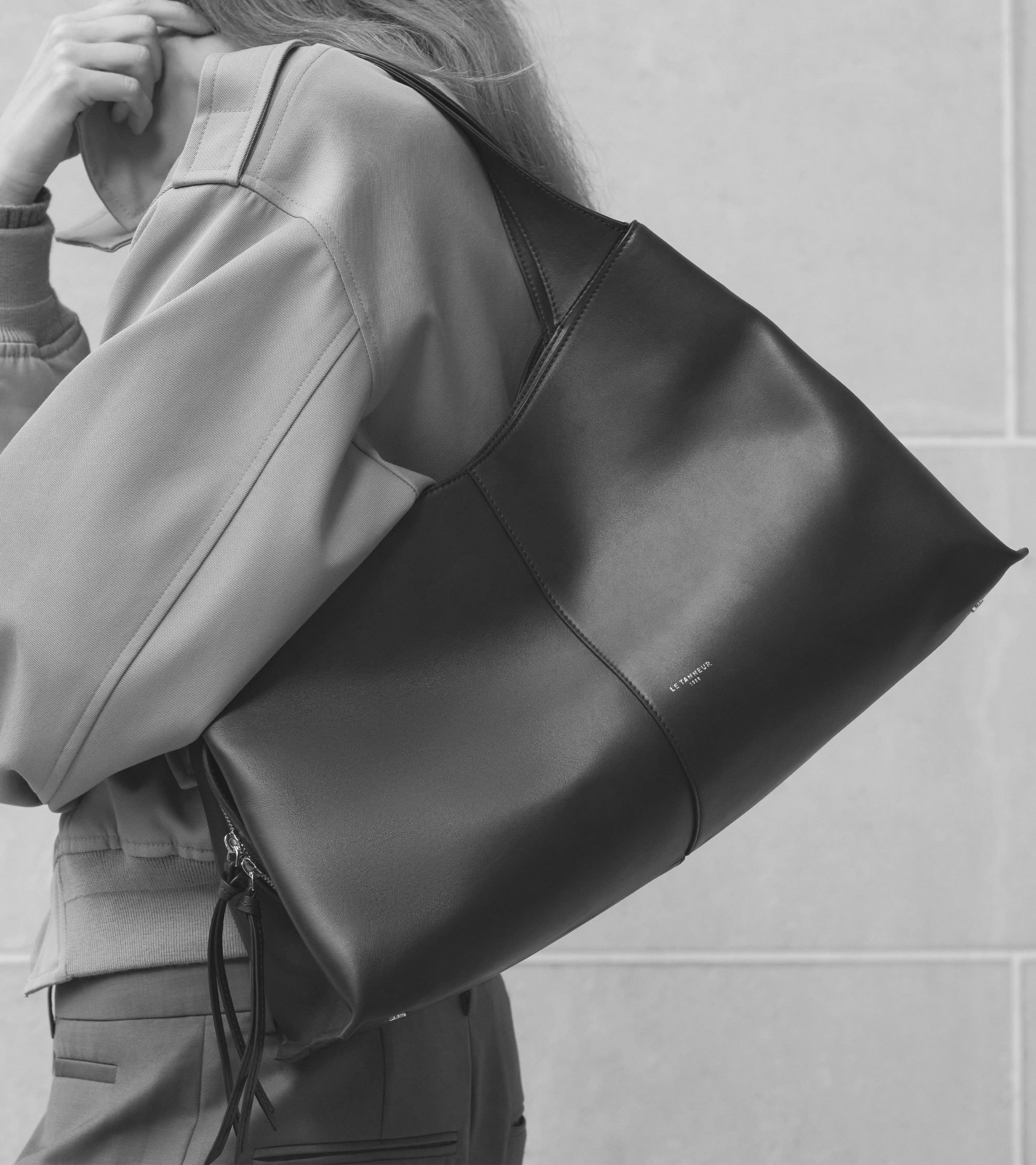 Sac cabas grand modèle Félicie en cuir lisse