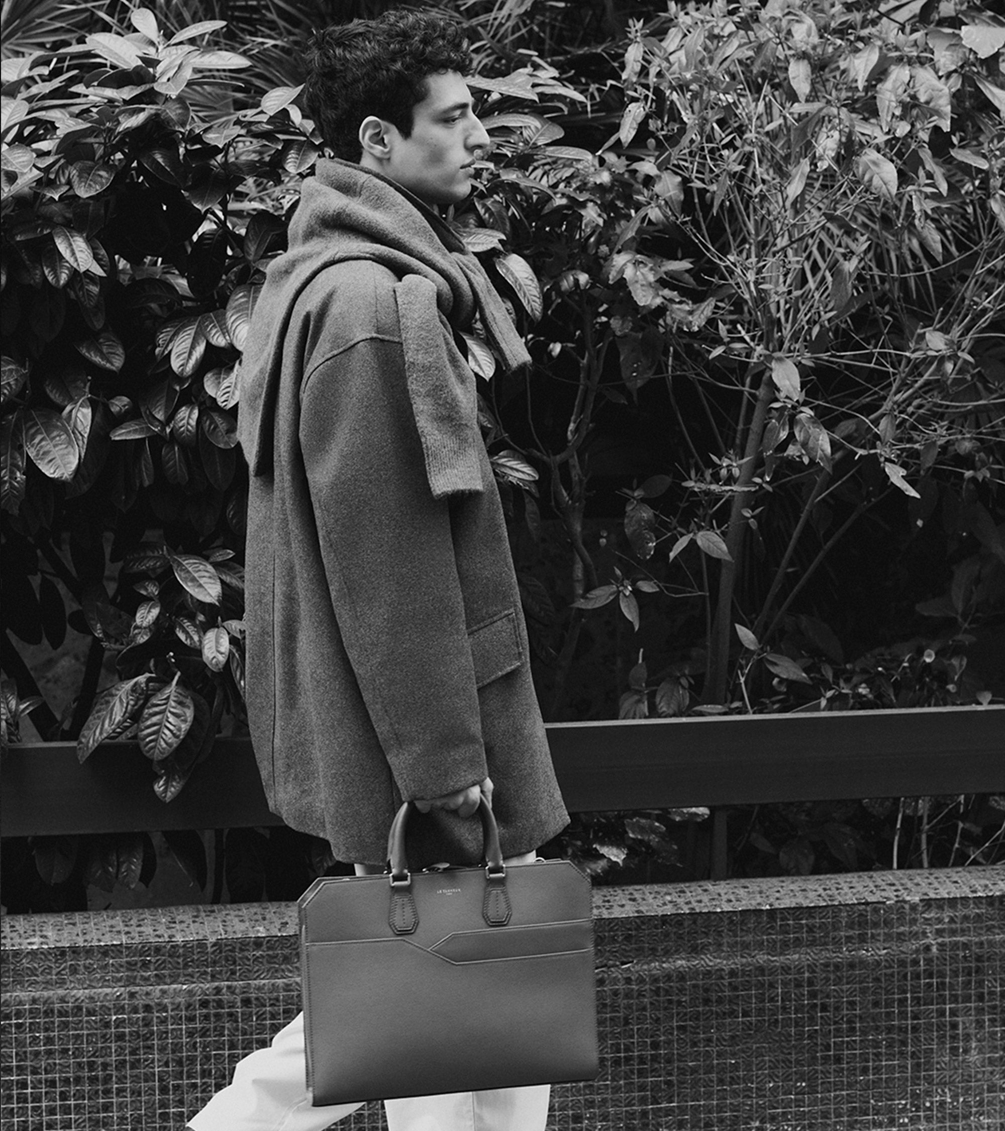 Porte documents 15" Gaston en cuir grain croisé