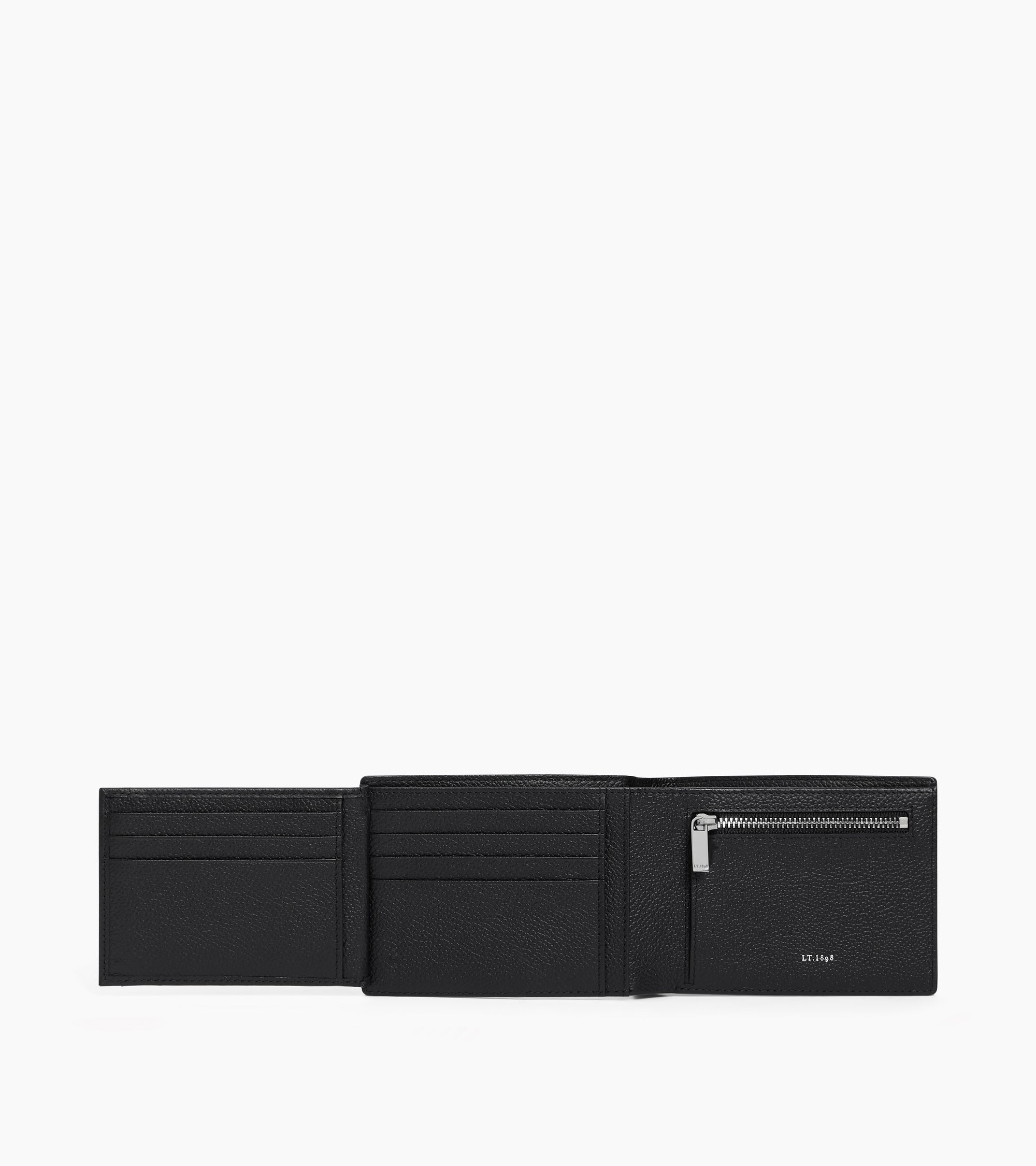 Portefeuille horizontal 2 volets Lucien en cuir grainé