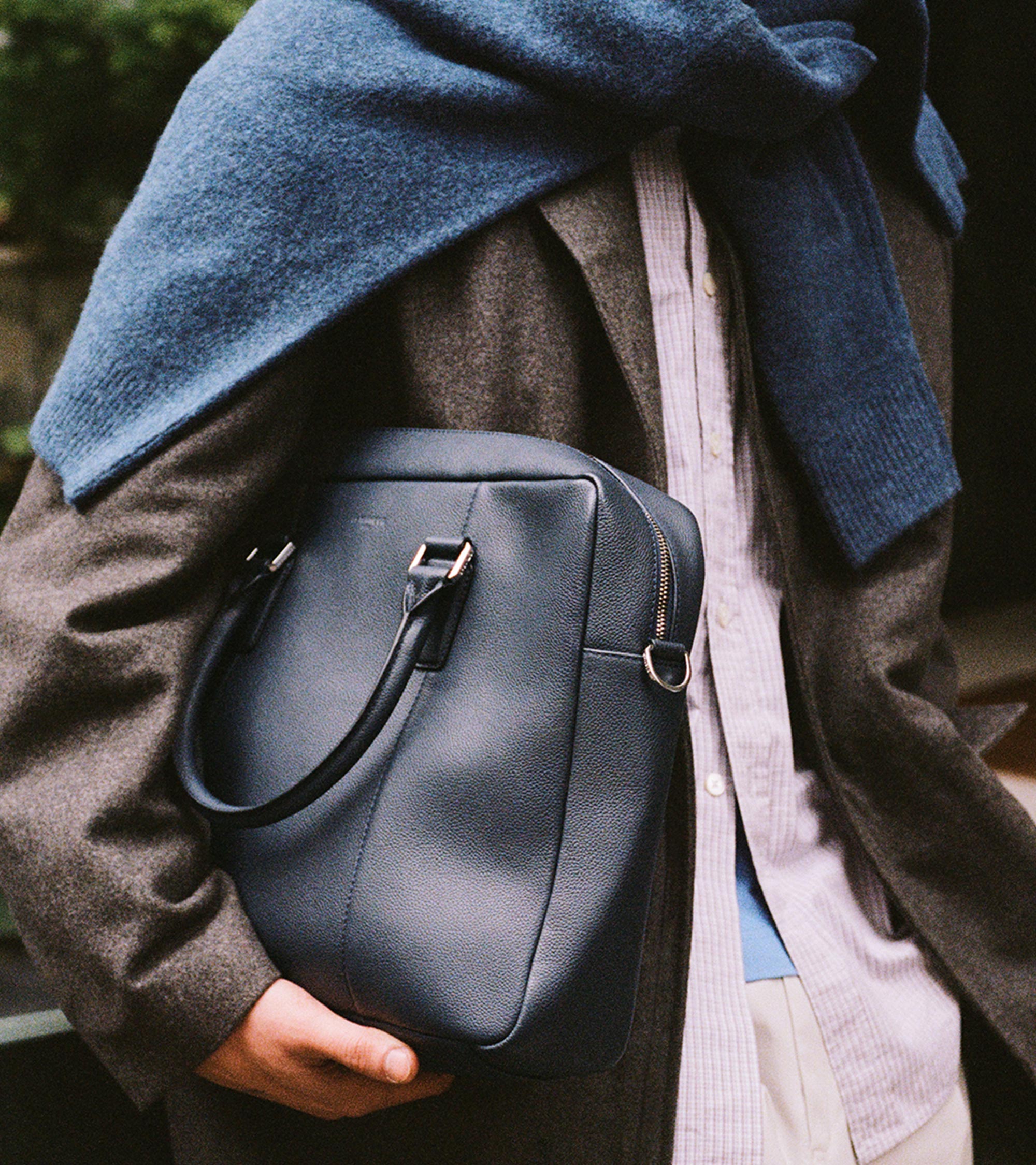 Porte documents 15" Marceau en cuir grainé moyen modèle