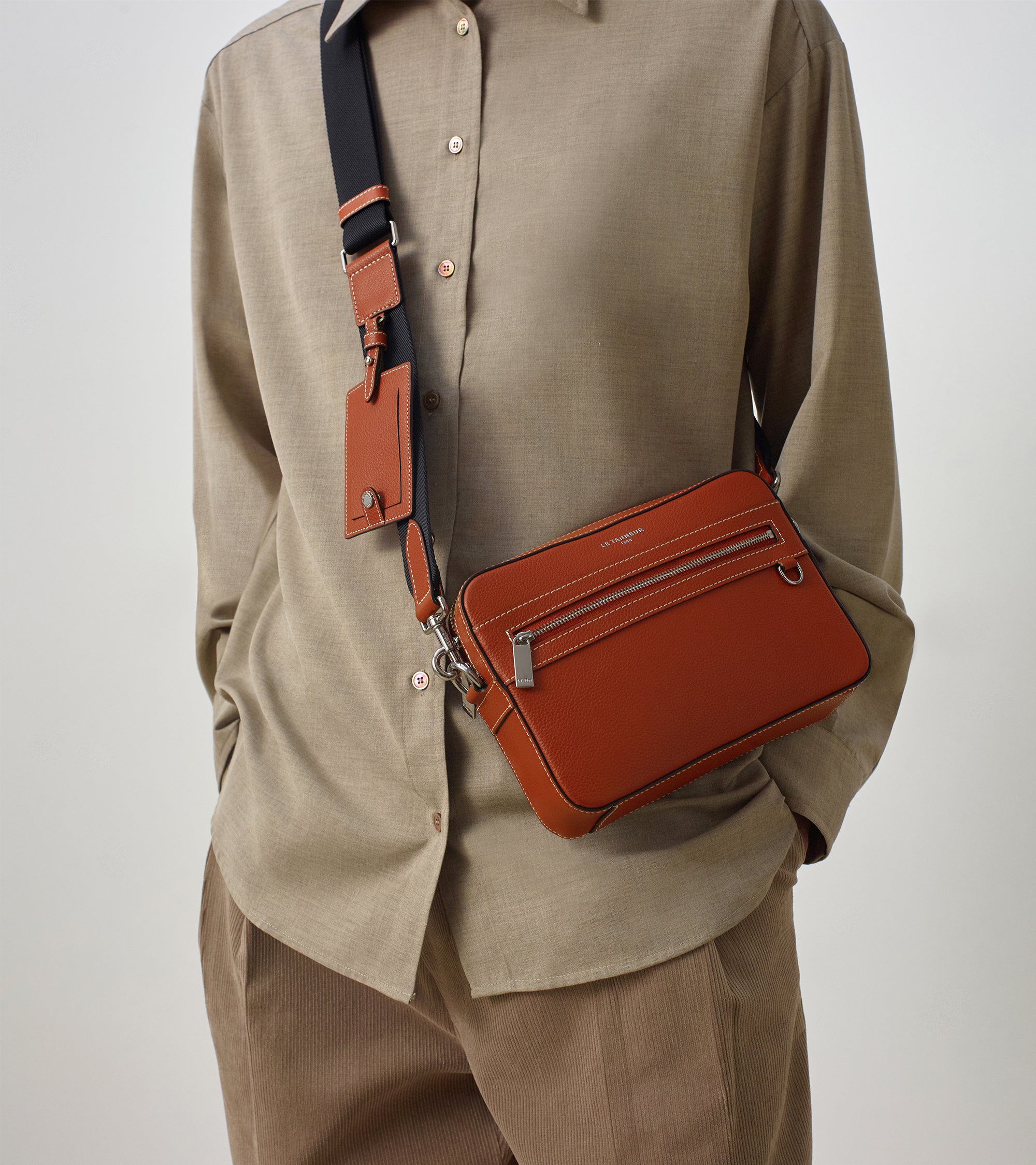 Petite sacoche Emile en cuir grainé