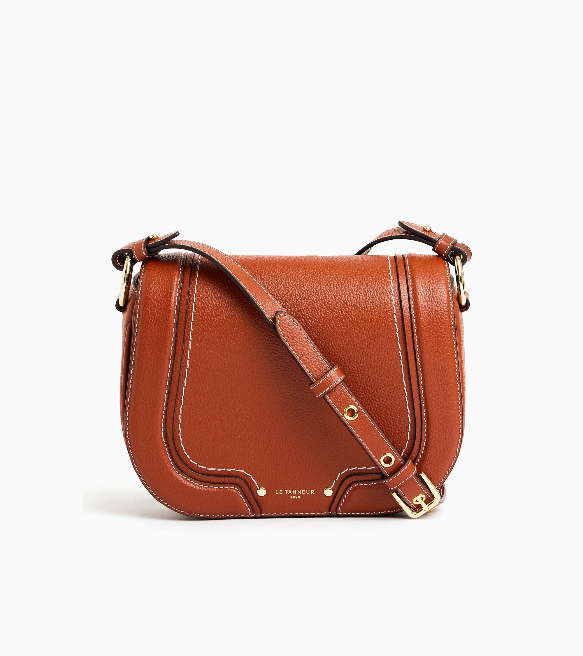 Bolso bandolera mediano modelo Ella de cuero granulado
