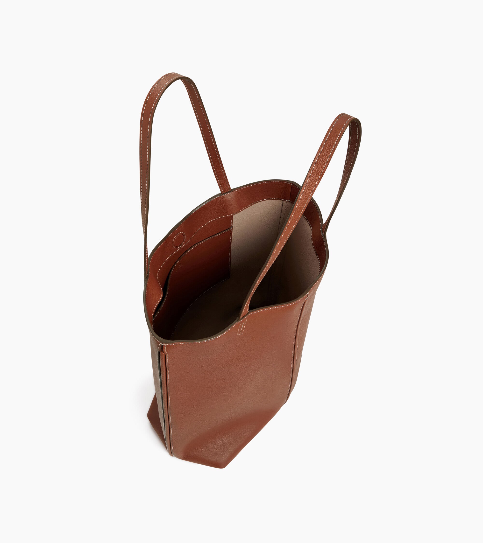 Sac cabas moyen modèle Hortense en cuir grainé double face