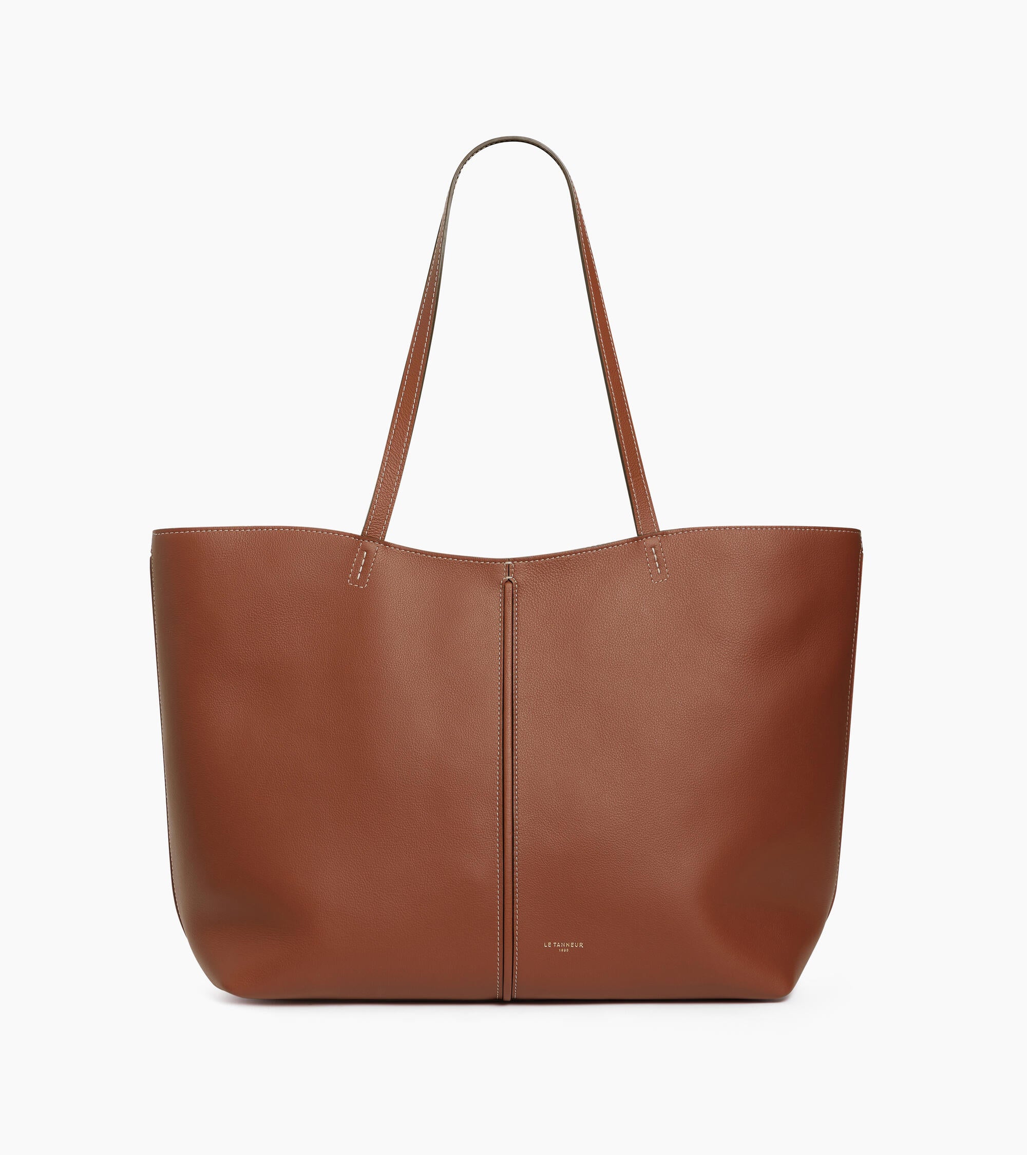 Sac cabas grand modèle Hortense en cuir grainé double face