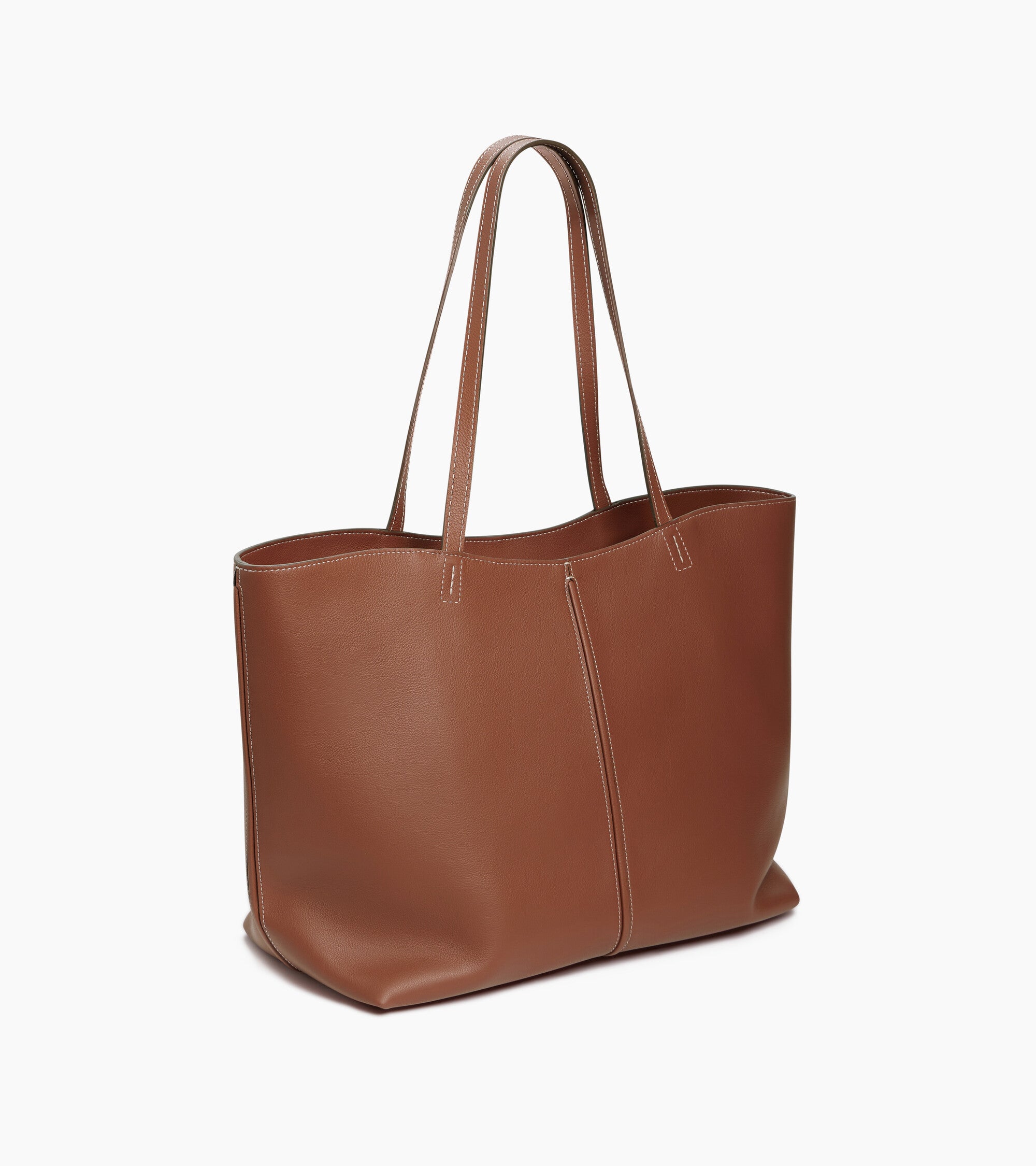 Sac cabas grand modèle Hortense en cuir grainé double face