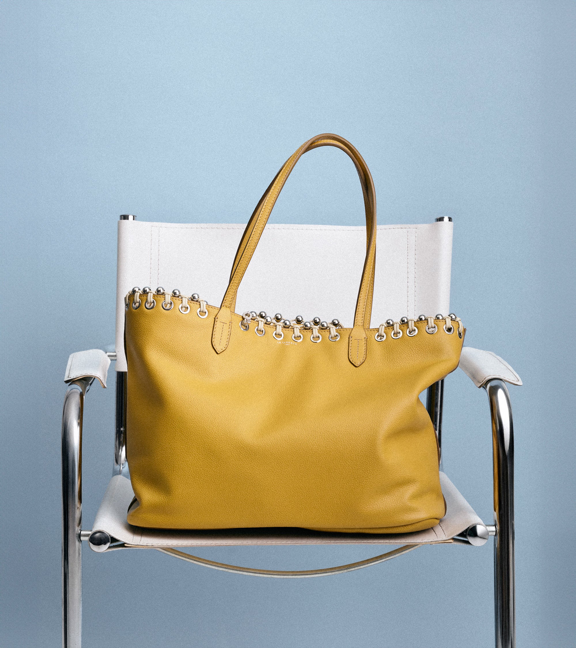 Grained leather tote bag Kitesy Martin Studio