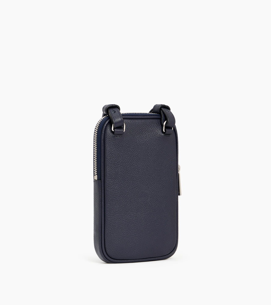 Phone case in grained leather