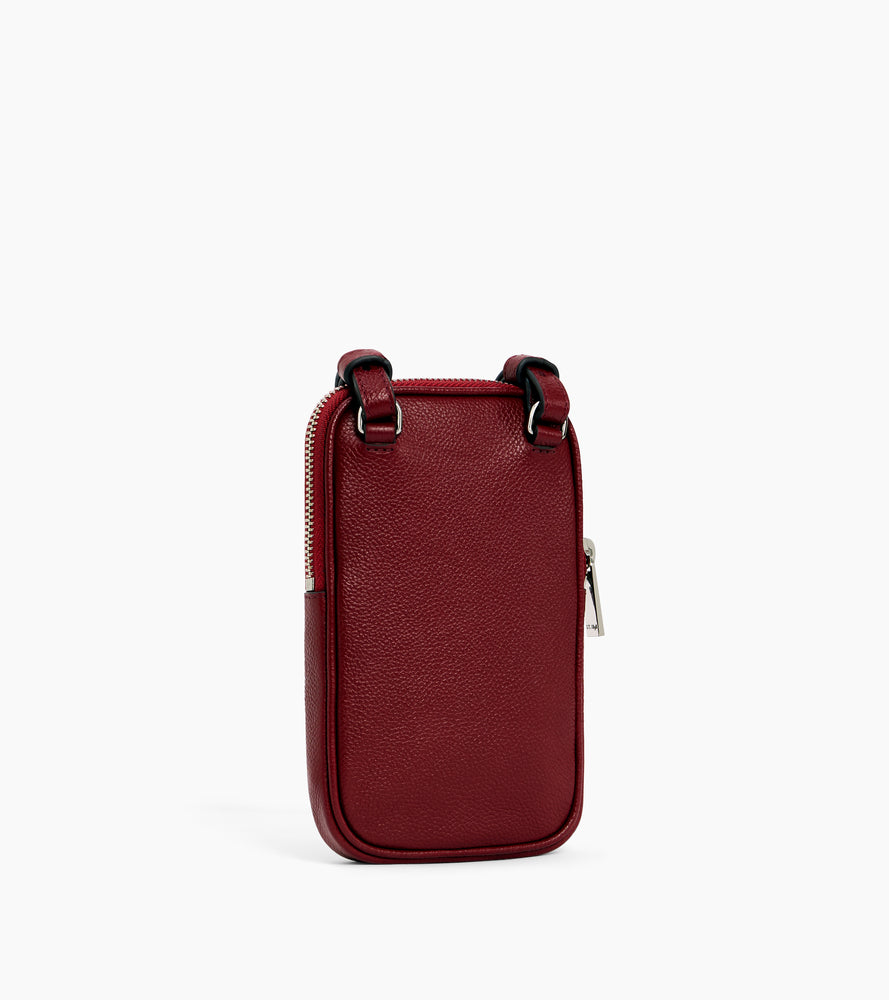 Phone case in grained leather