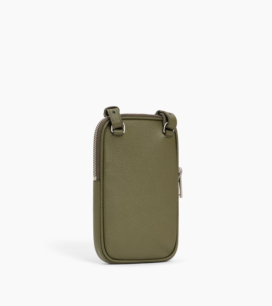 Phone case in grained leather