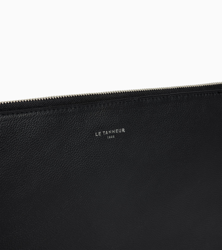14" laptop sleeve in grained leather