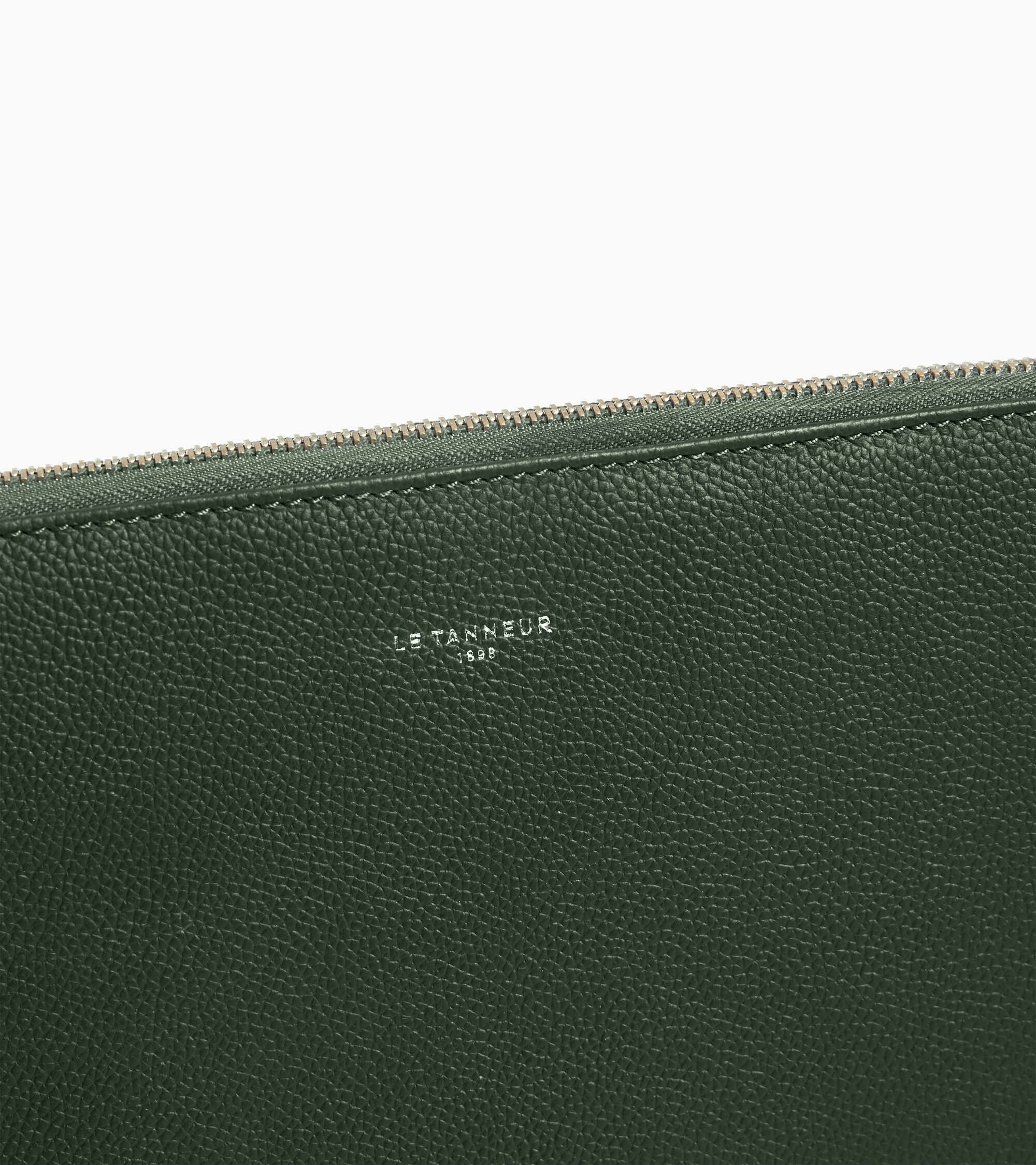 Pochette ordinateur 14" en cuir grainé