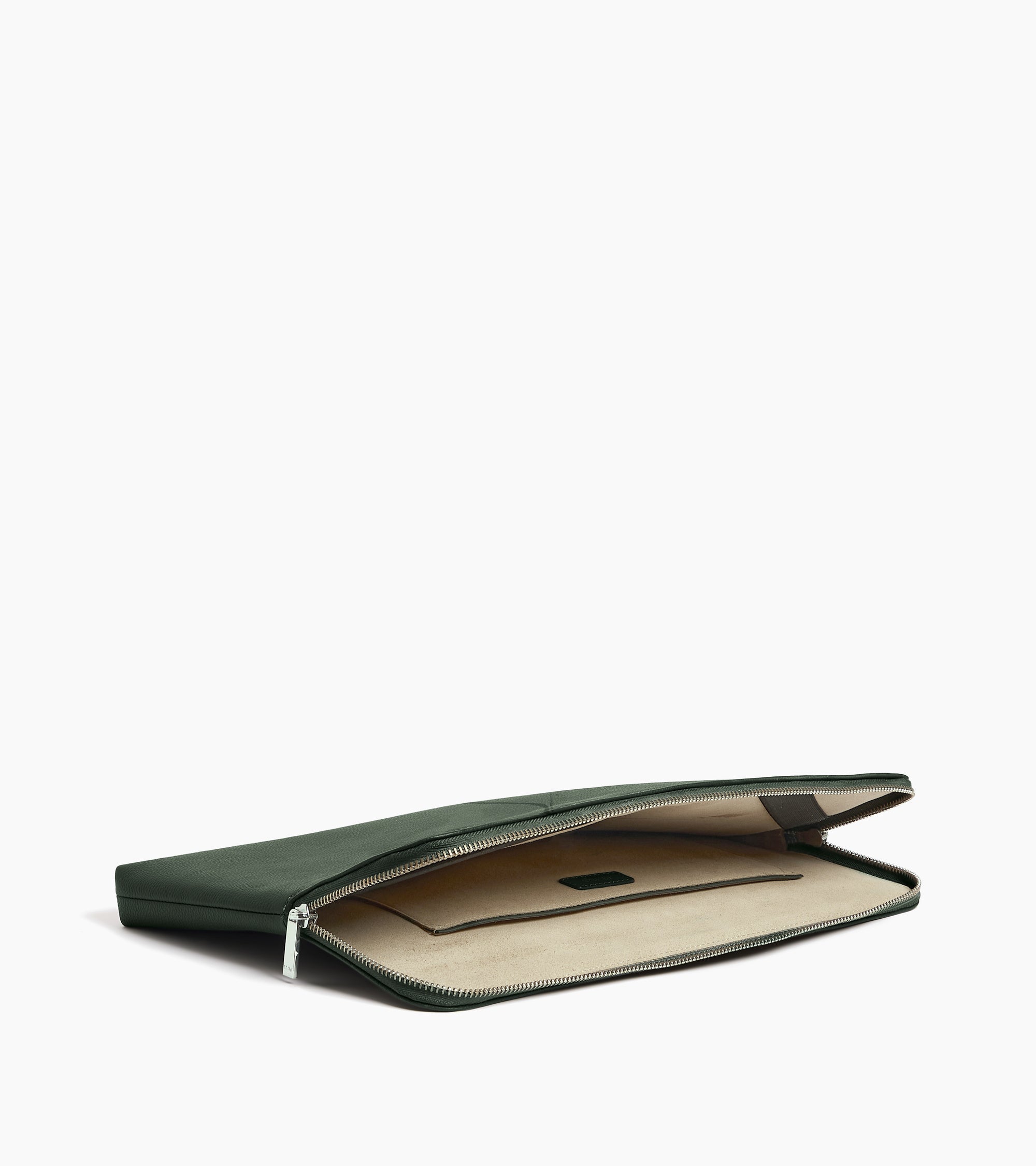 Pochette ordinateur 14" en cuir grainé