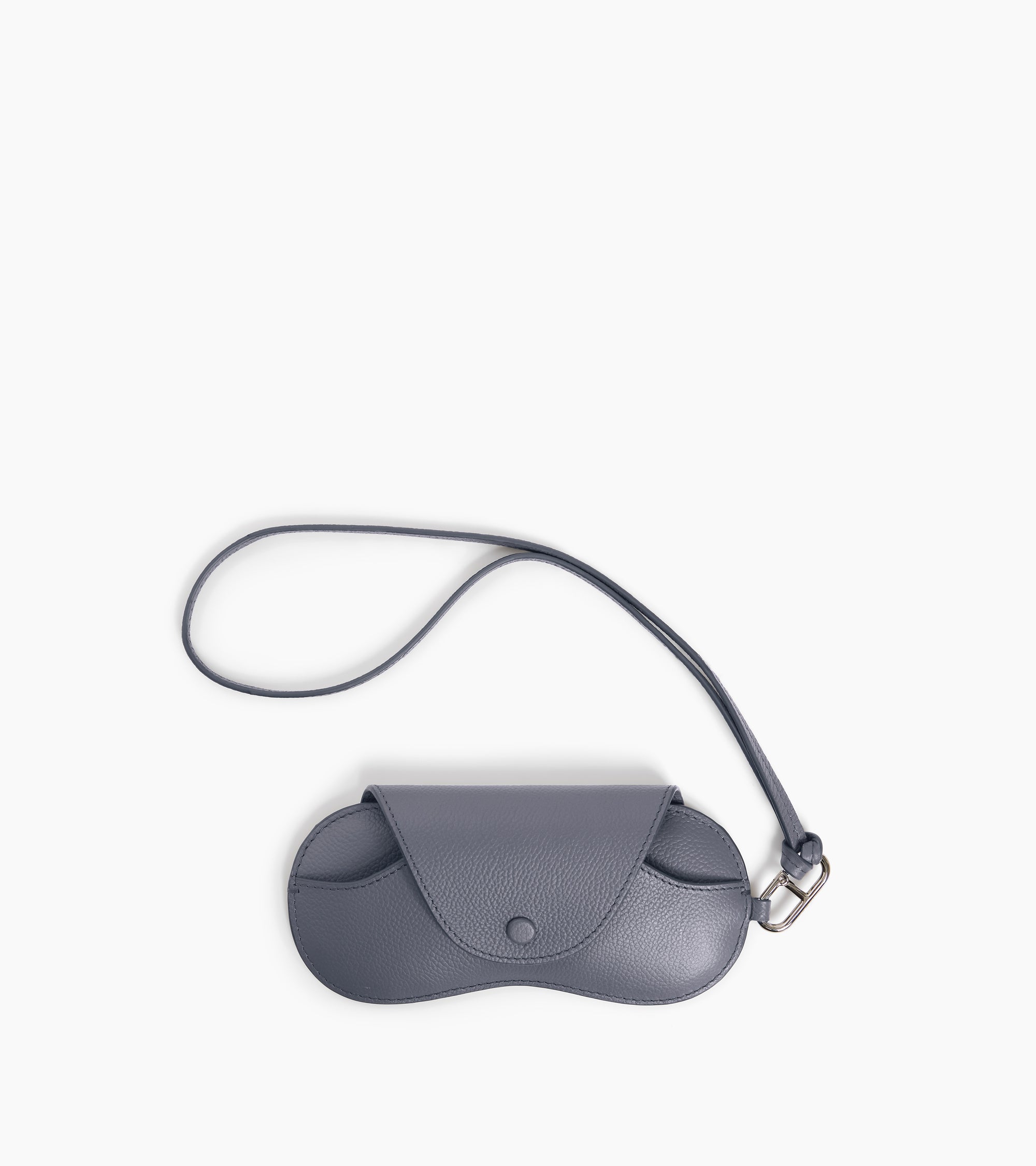 Etui à lunettes charms en cuir grainé