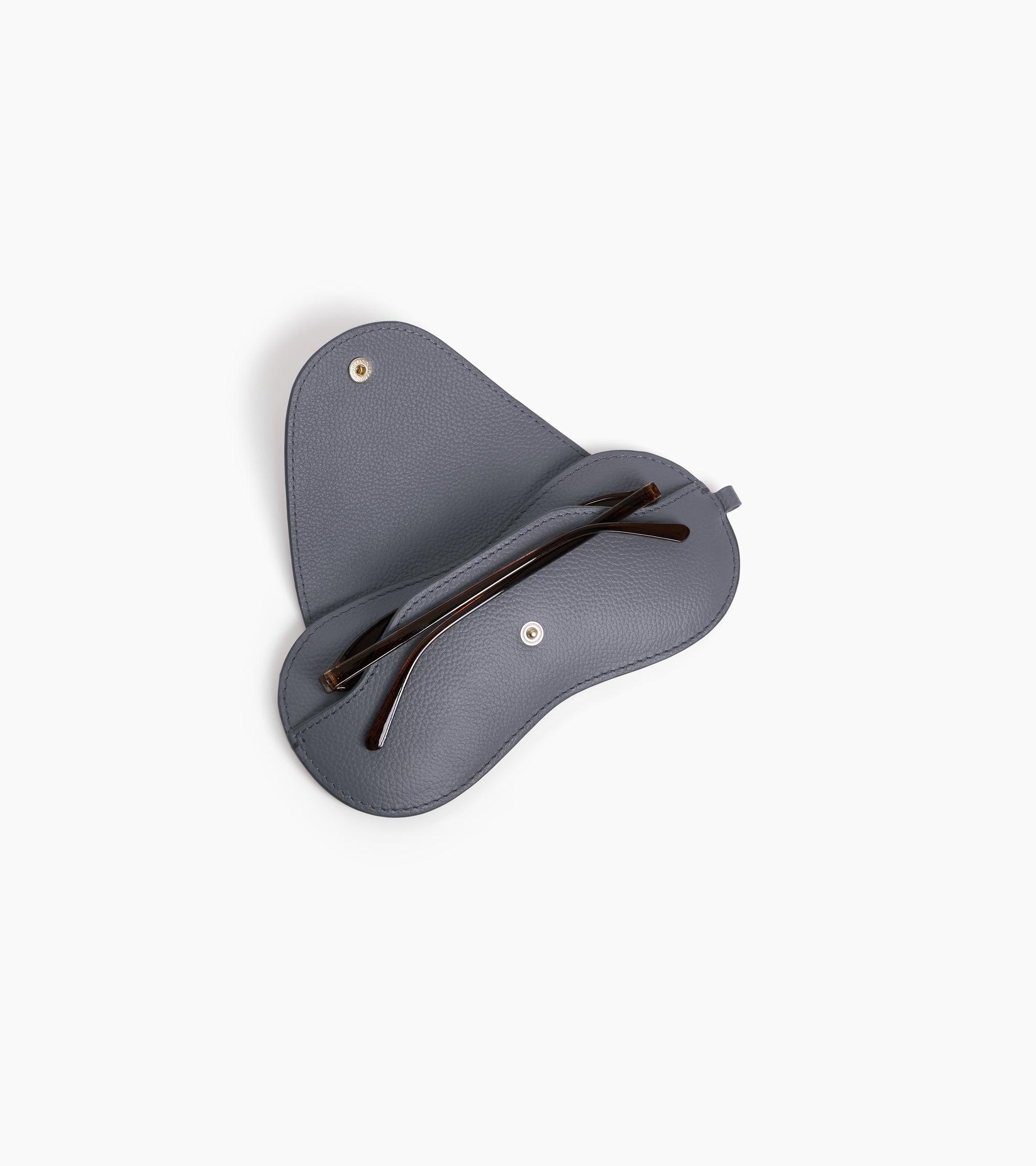 Etui à lunettes charms en cuir grainé