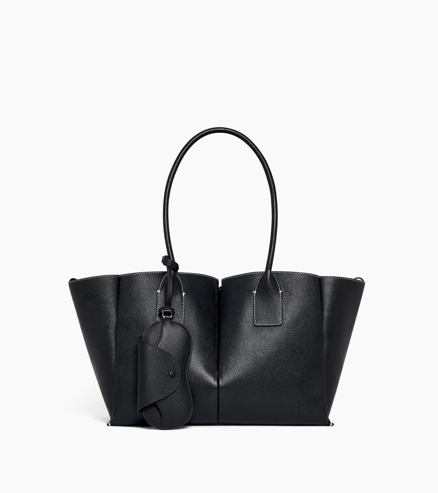 Etui à lunettes charms en cuir grainé