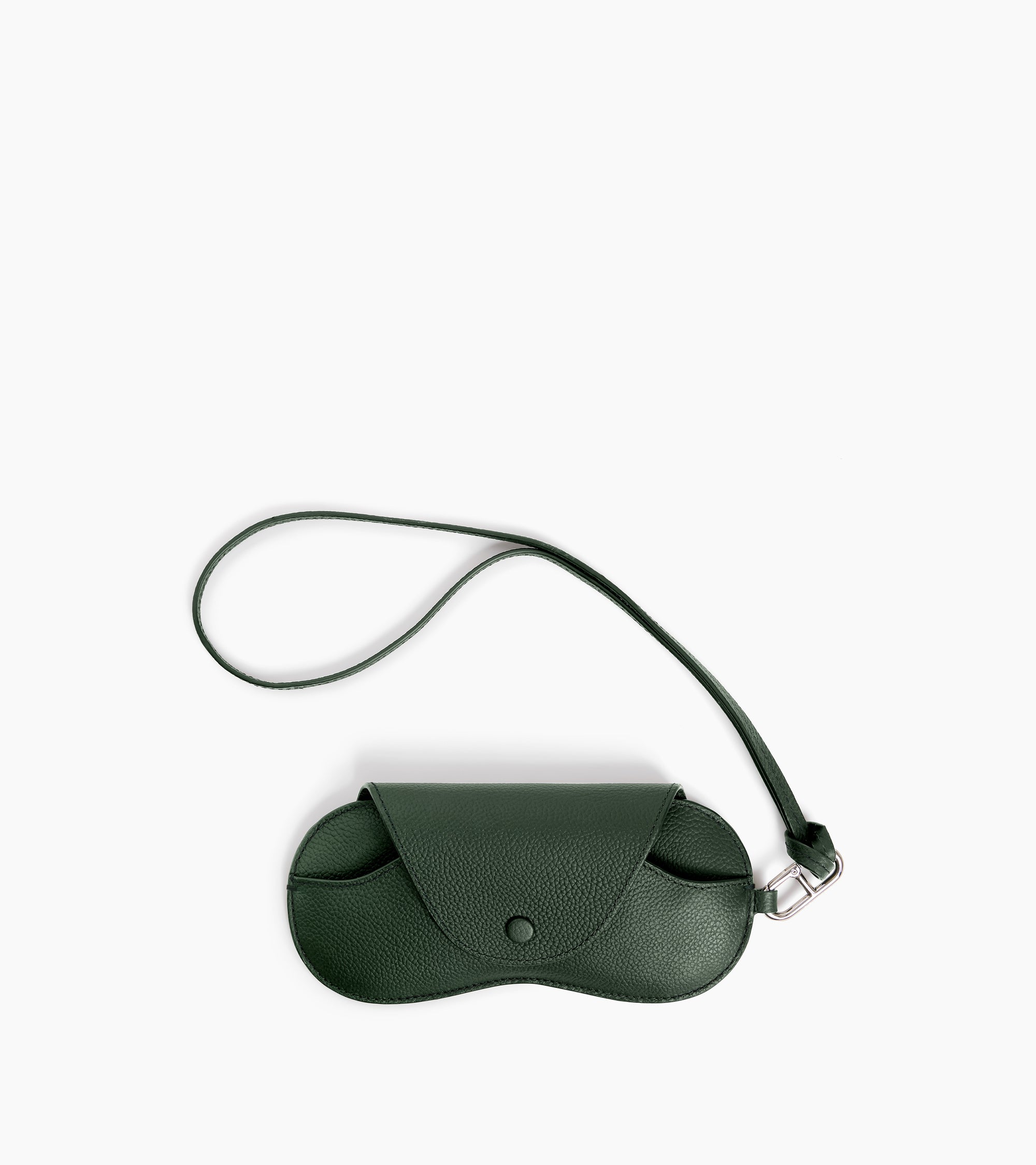 Etui à lunettes charms en cuir grainé