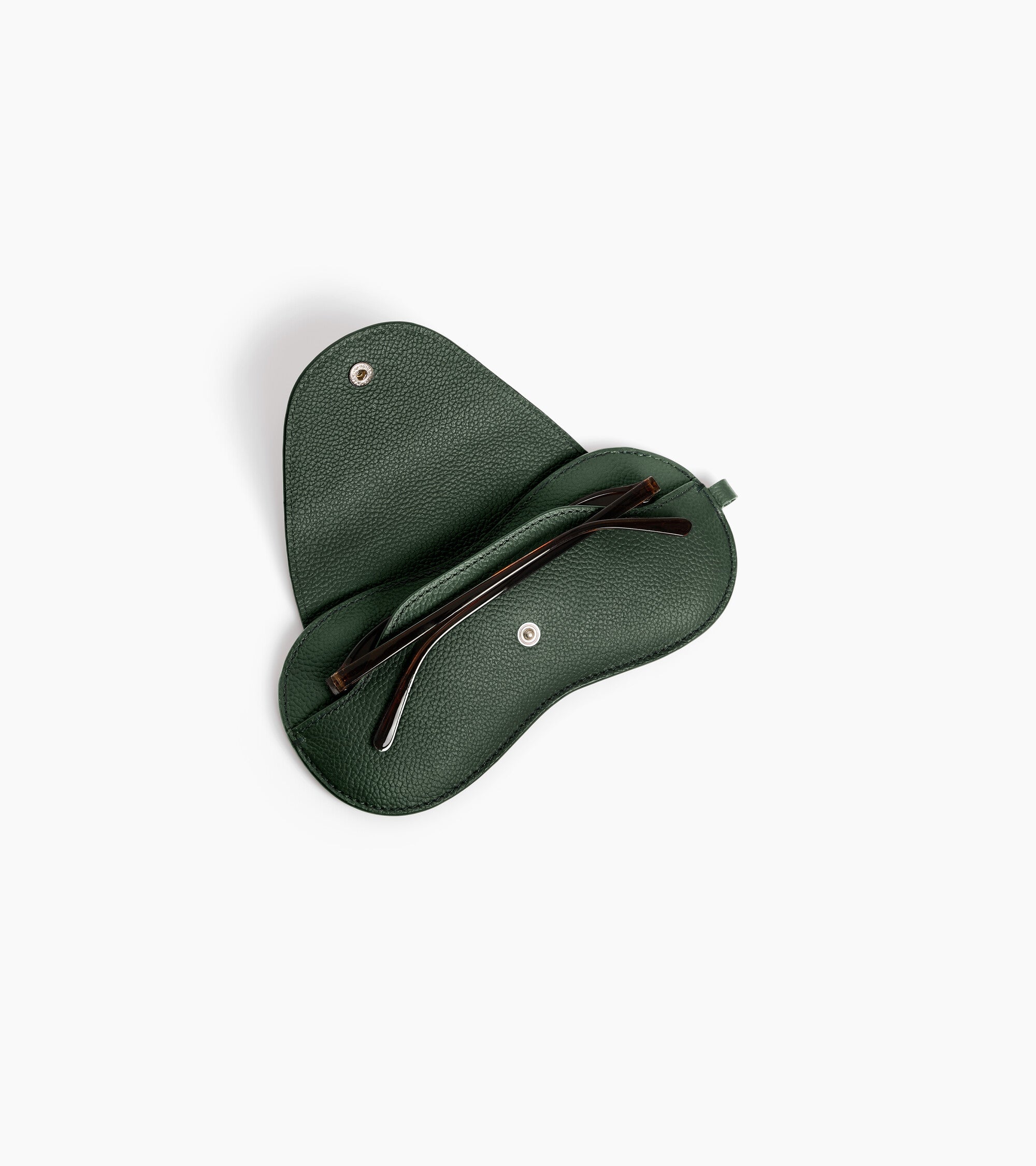 Etui à lunettes charms en cuir grainé