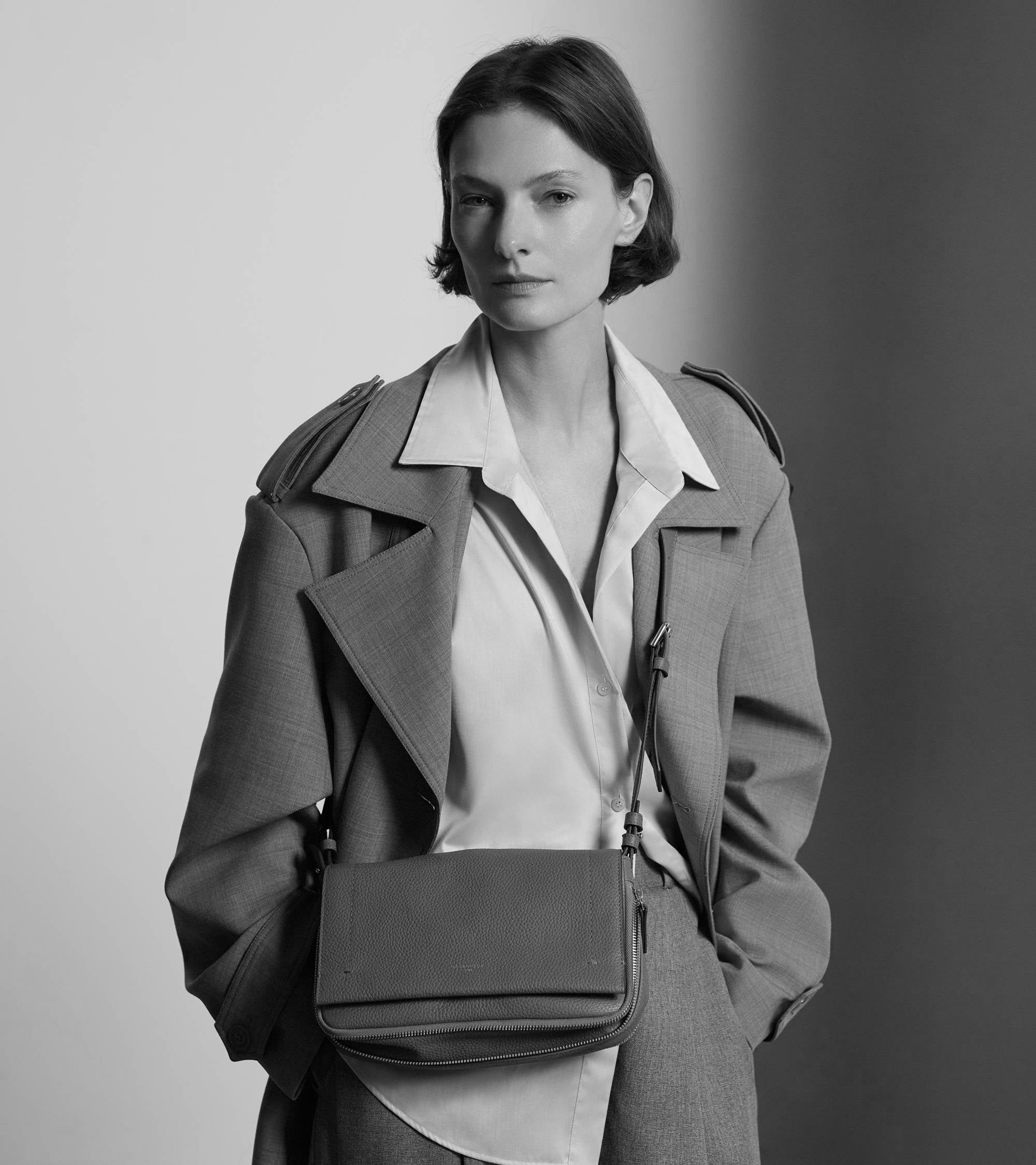 Petit sac bandoulière Aurore en cuir grainé