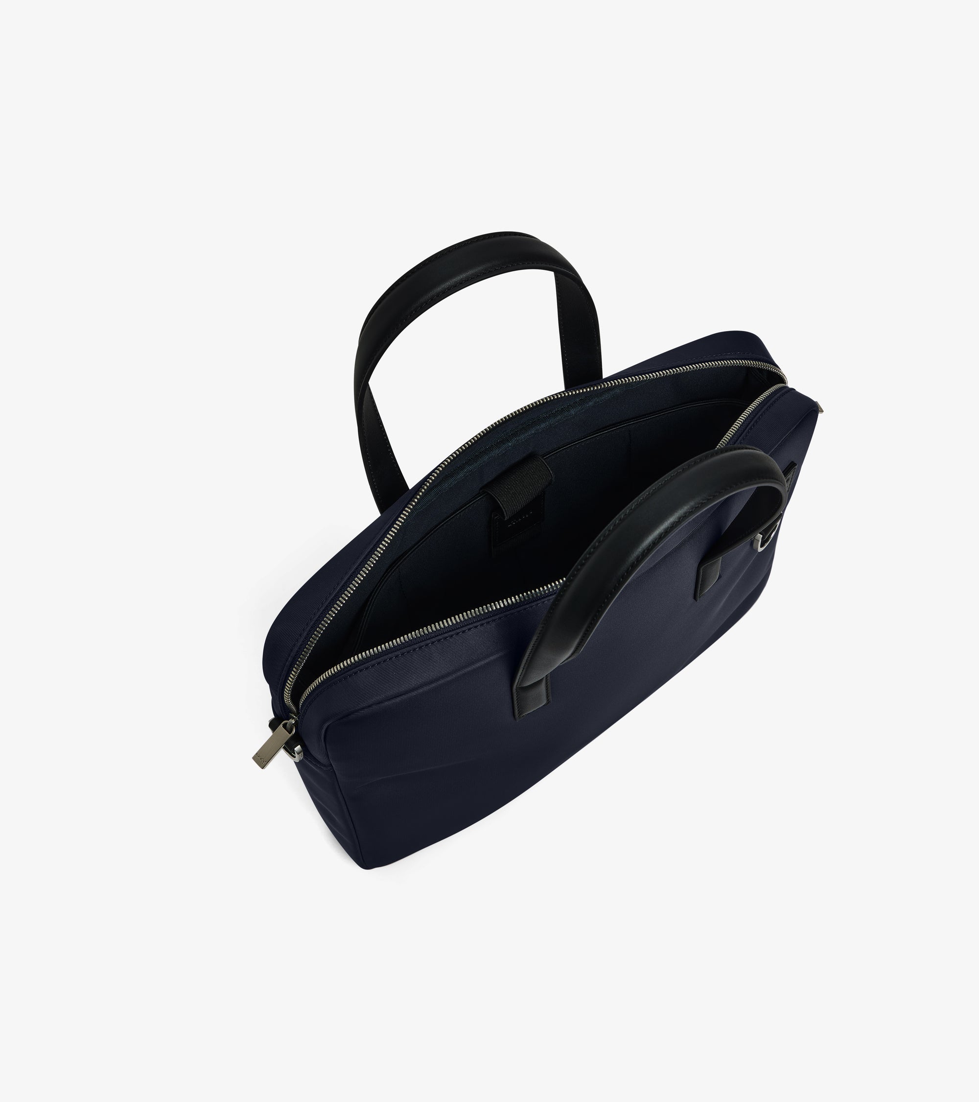Porte documents 15" Basile en toile nylon et cuir lisse