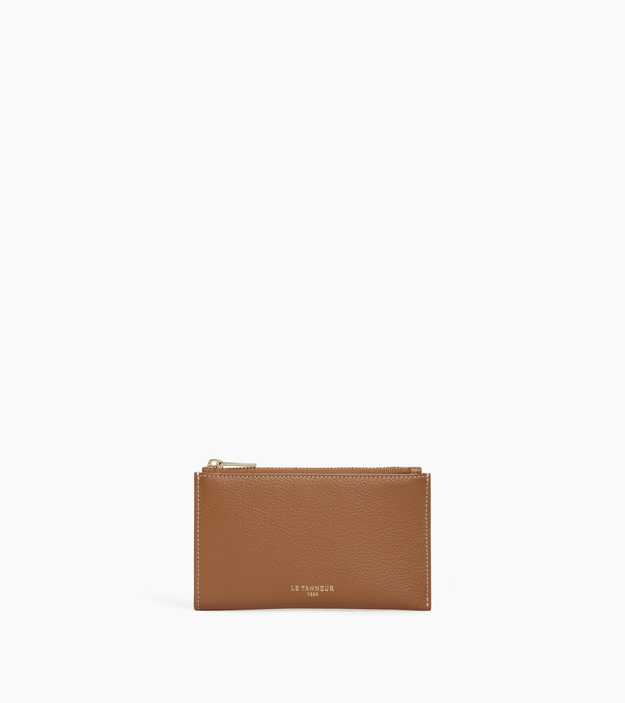 Etui clés zippé Albertine en cuir grainé