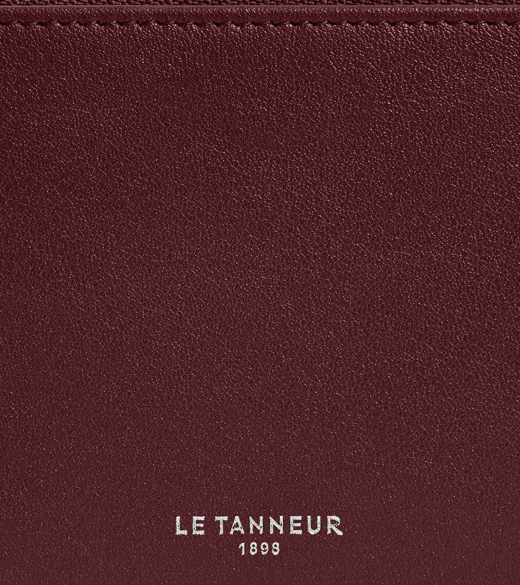 Porte monnaie zippé avec porte cartes amovible Albertine en cuir lisse