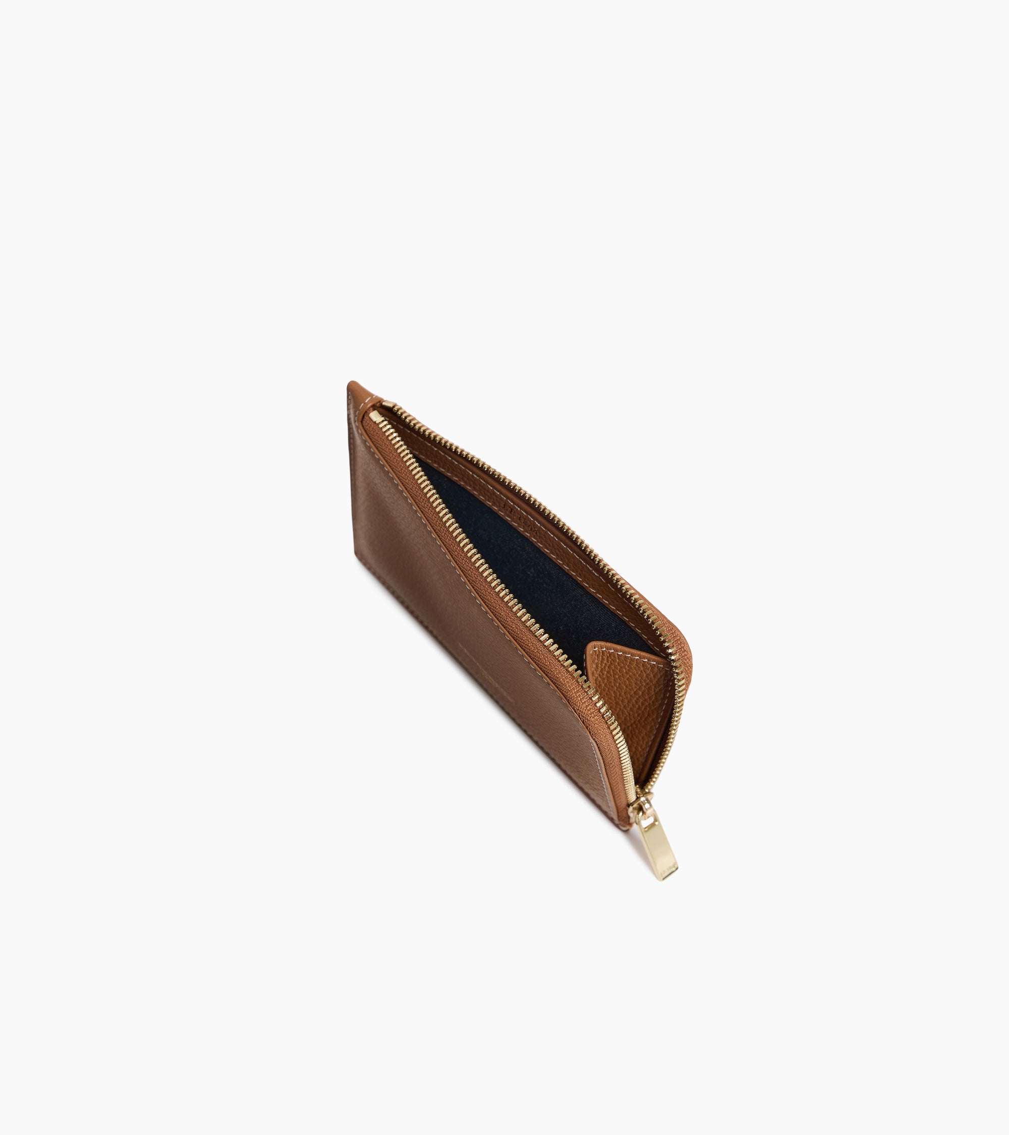 Porte cartes zippé Albertine en cuir grainé