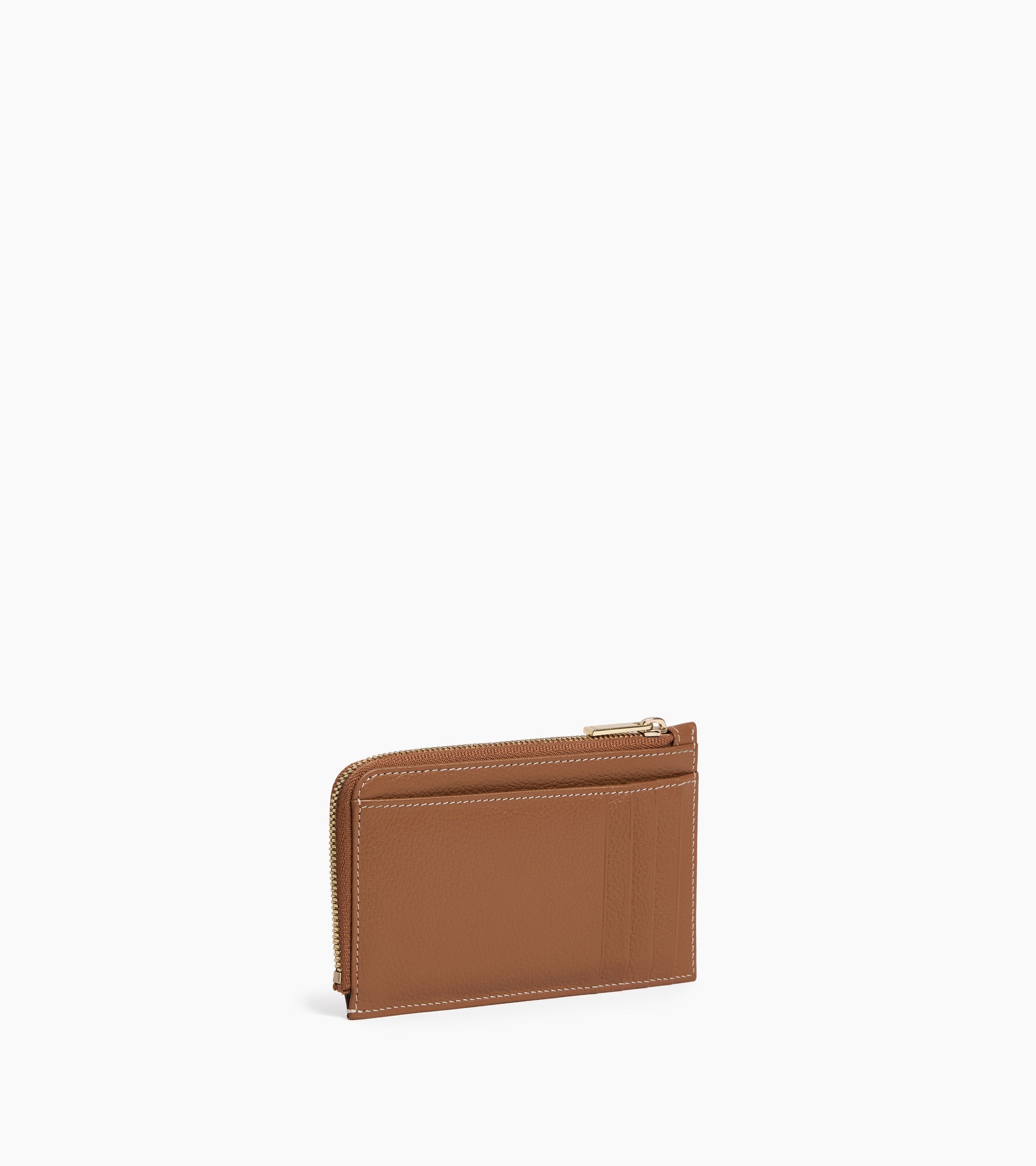 Porte cartes zippé Albertine en cuir grainé