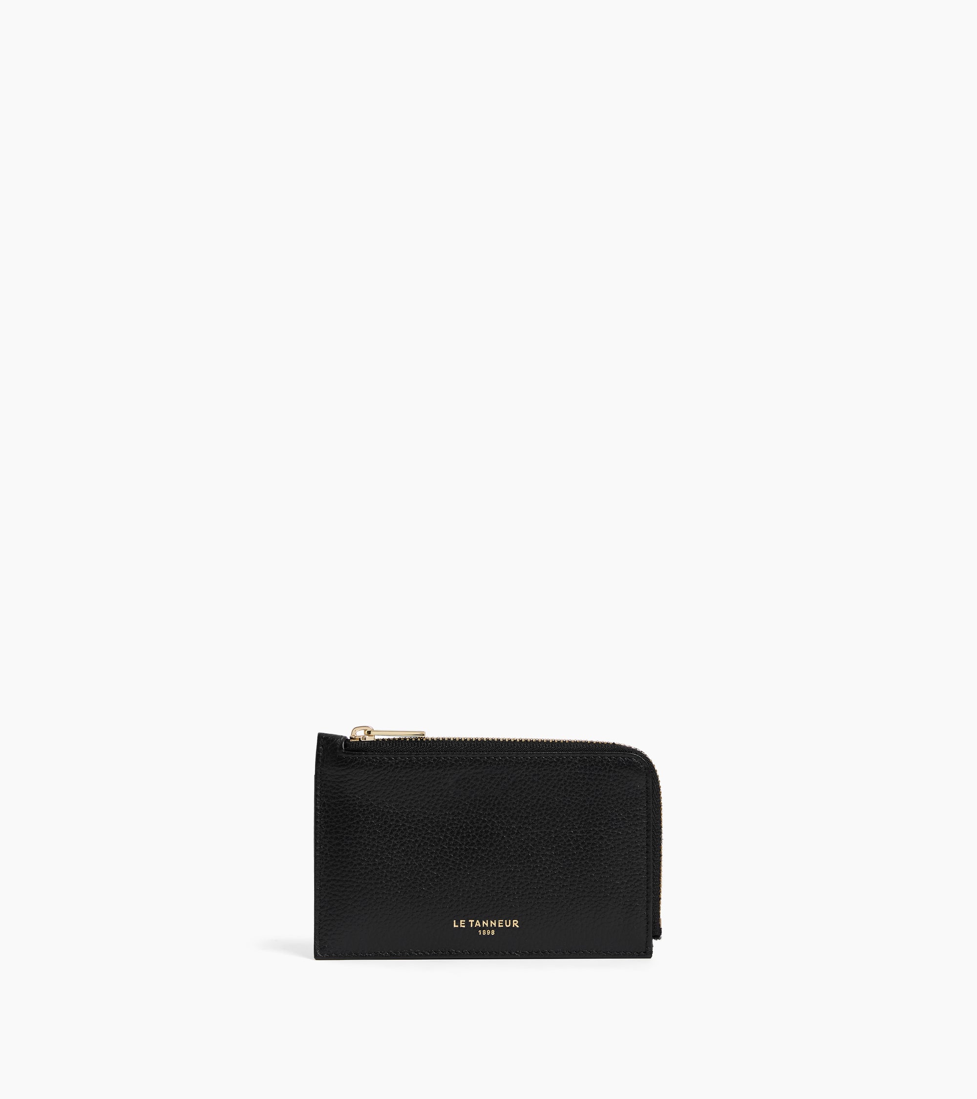 Porte cartes zippé Albertine en cuir grainé
