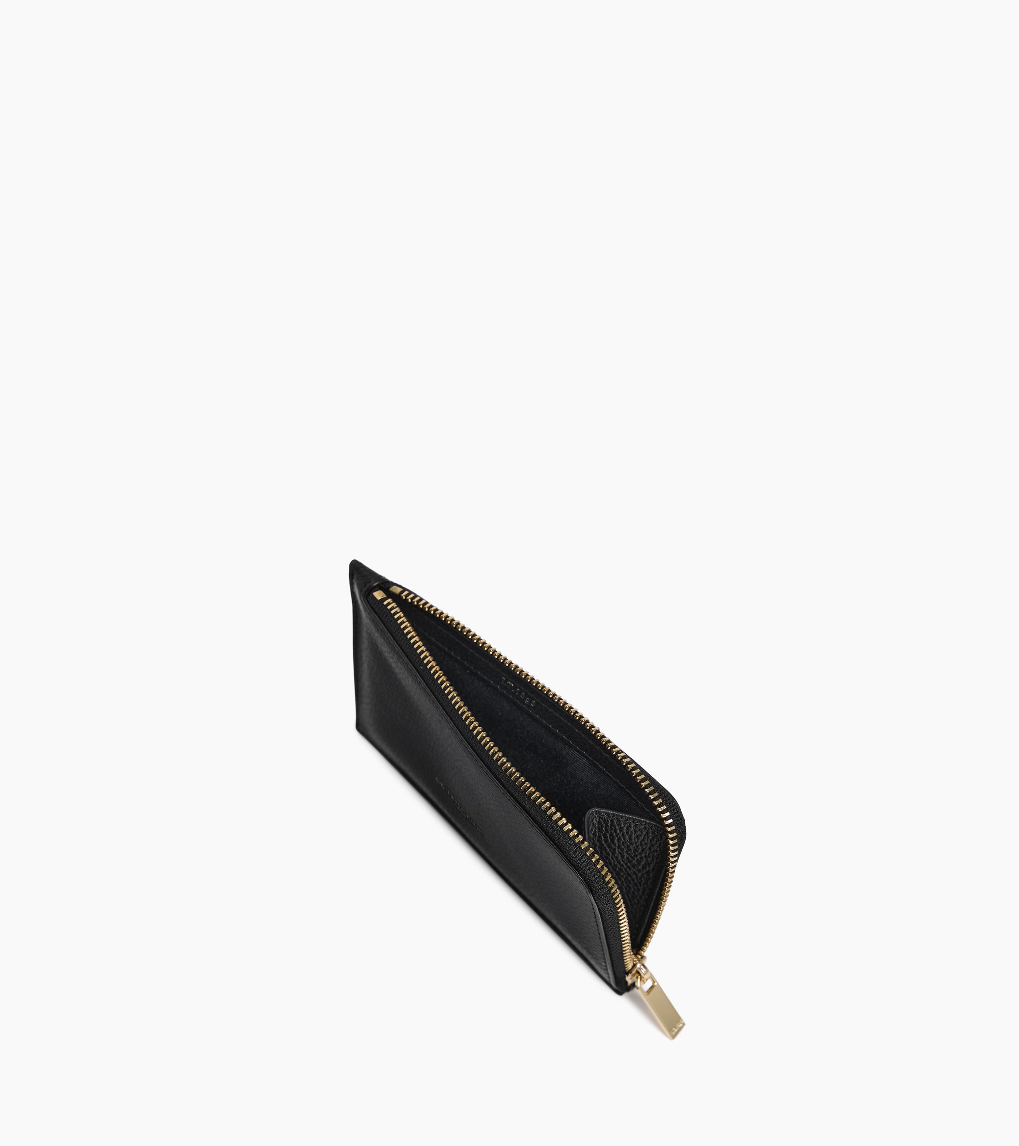 Porte cartes zippé Albertine en cuir grainé