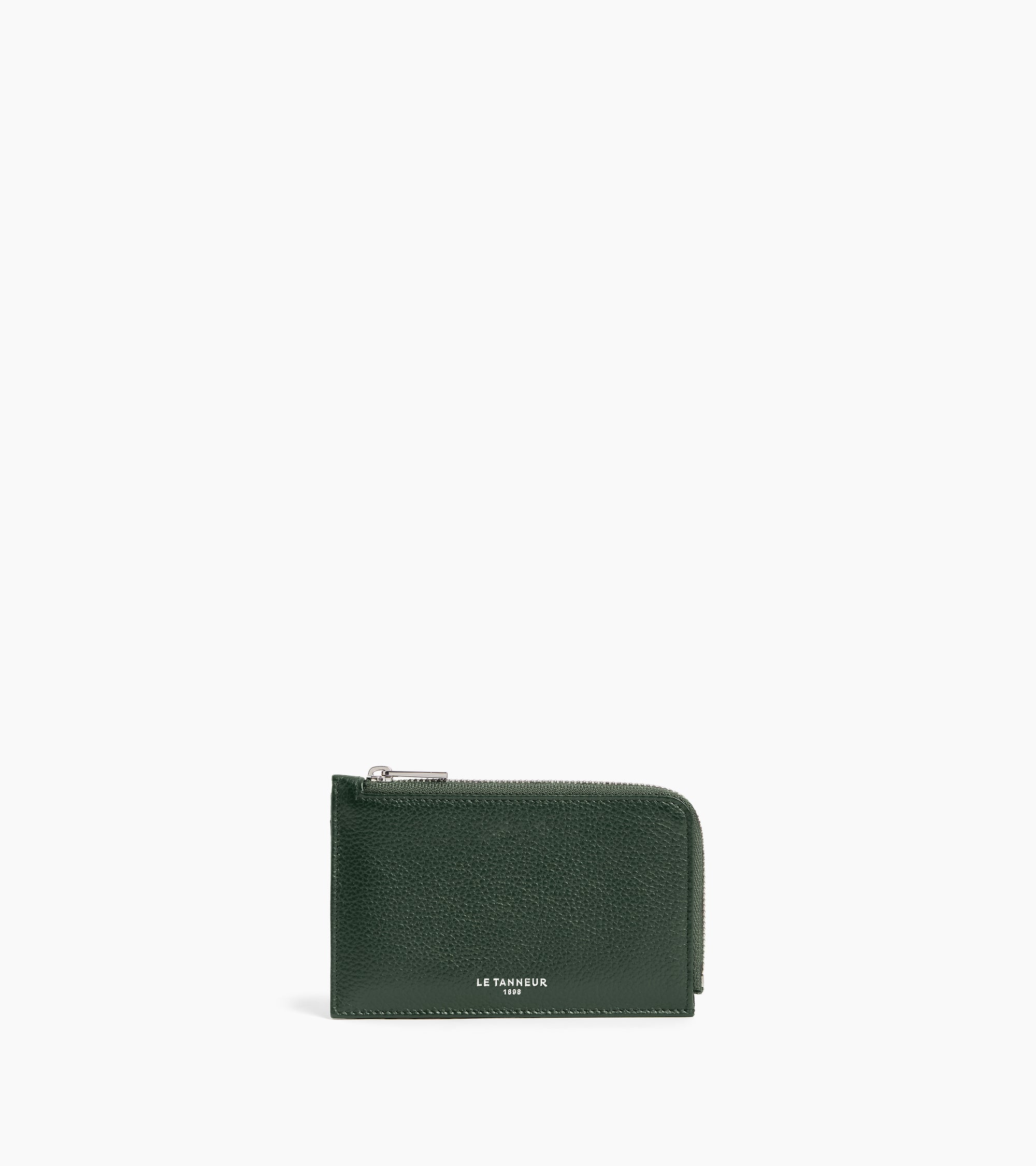 Porte cartes zippé Albertine en cuir grainé