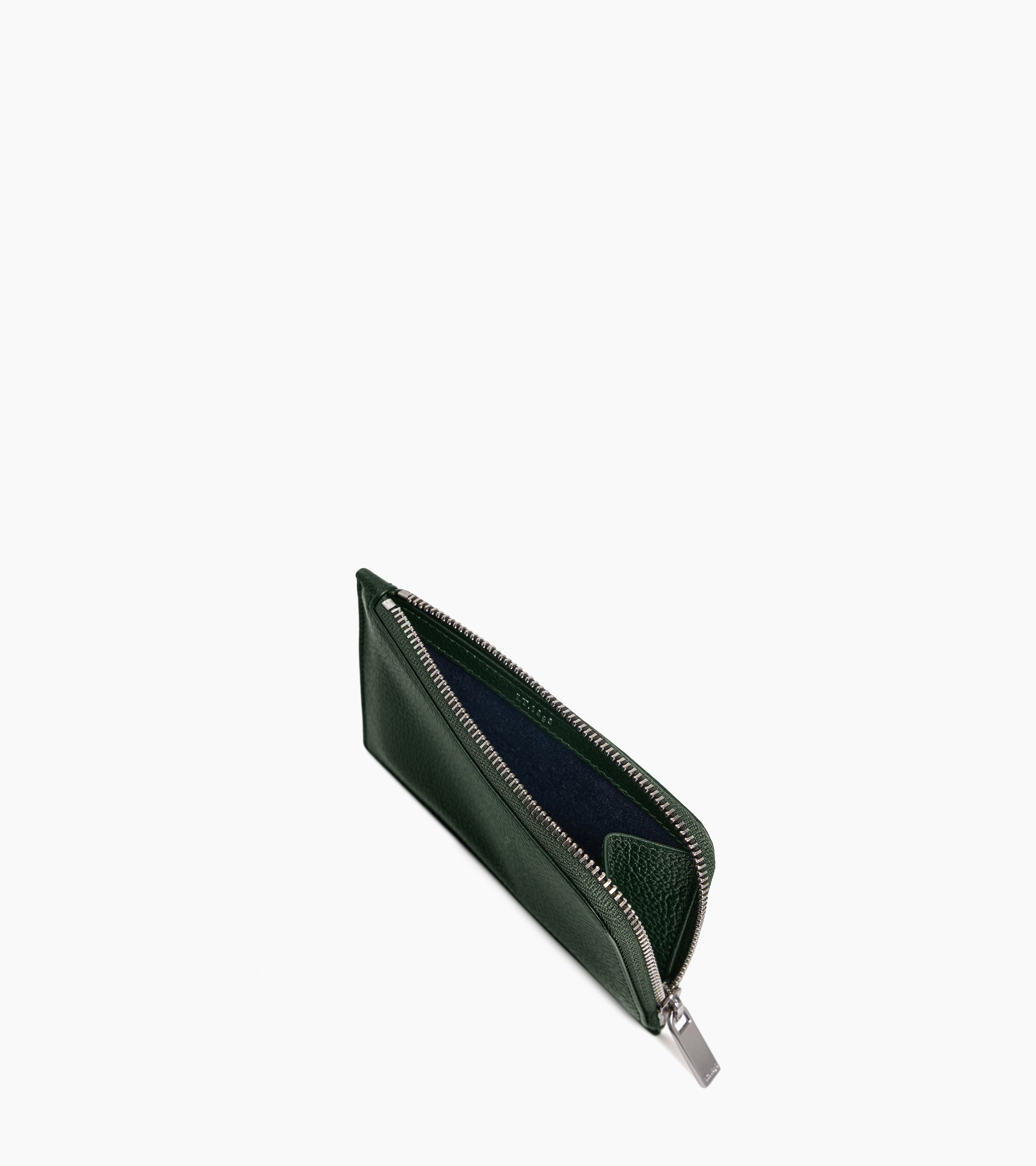 Porte cartes zippé Albertine en cuir grainé