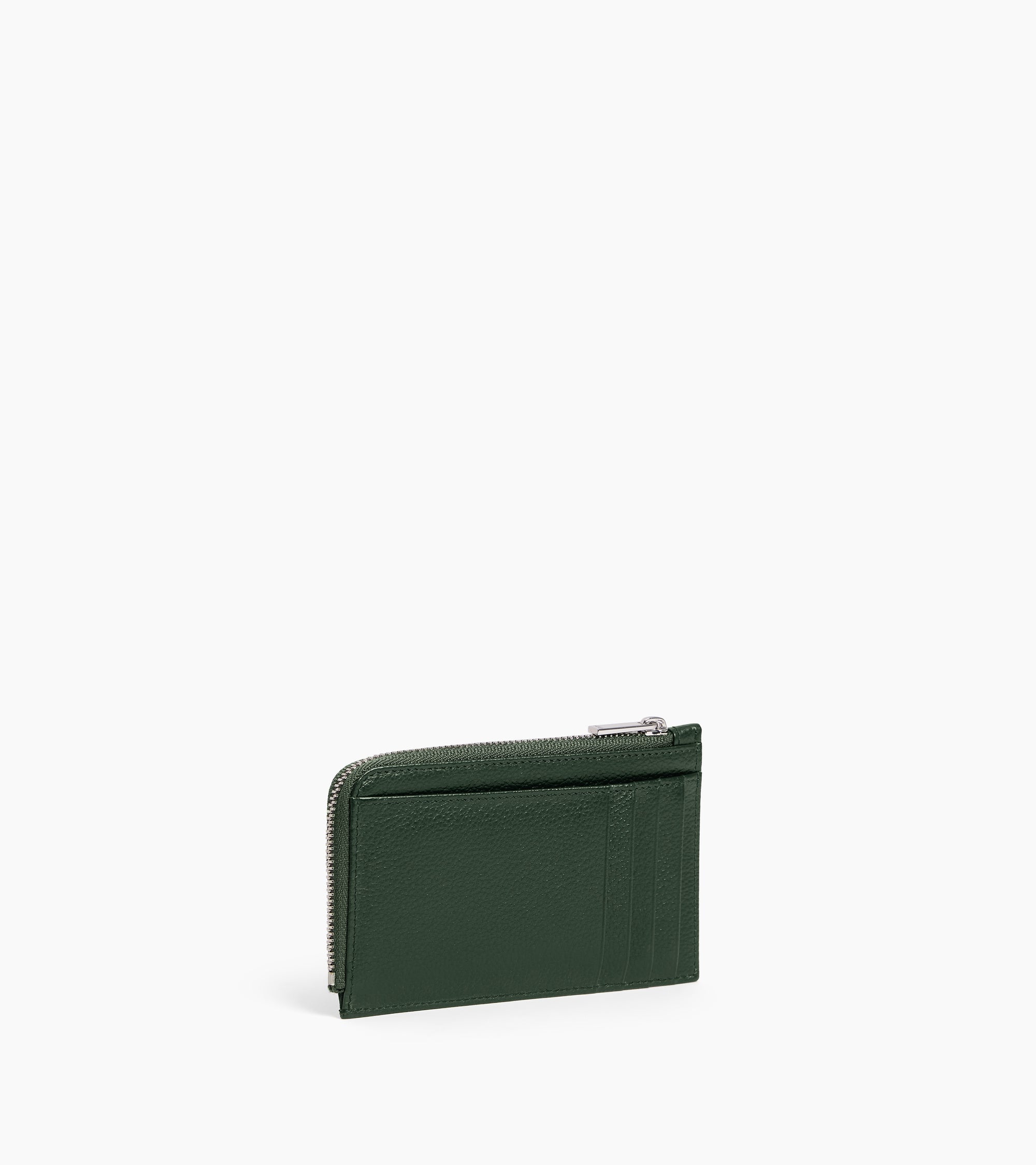 Porte cartes zippé Albertine en cuir grainé