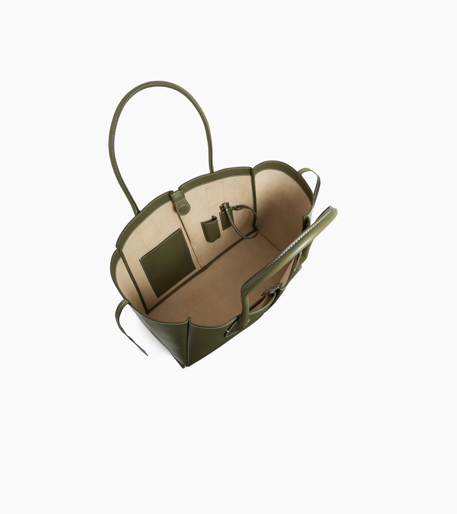 Elena large tote bag in grained leather