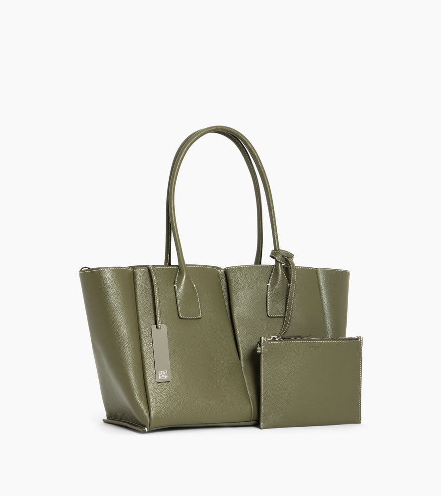 Elena large tote bag in grained leather