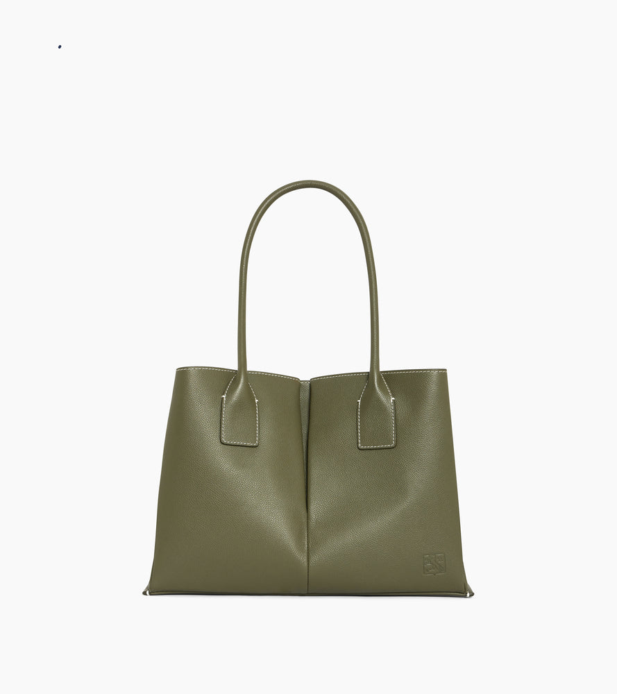Elena large tote bag in grained leather