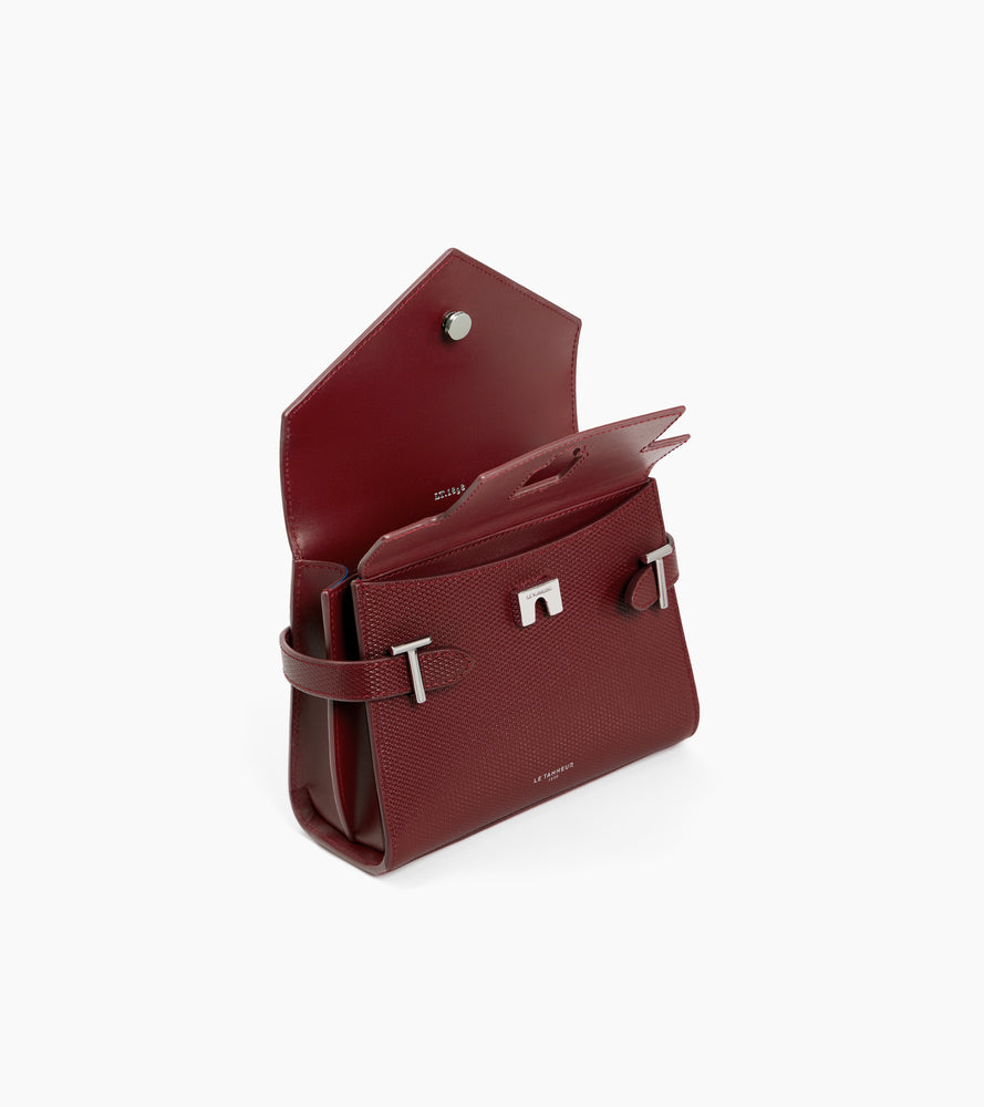 Emilie small handbag with double flap in T-signature leather