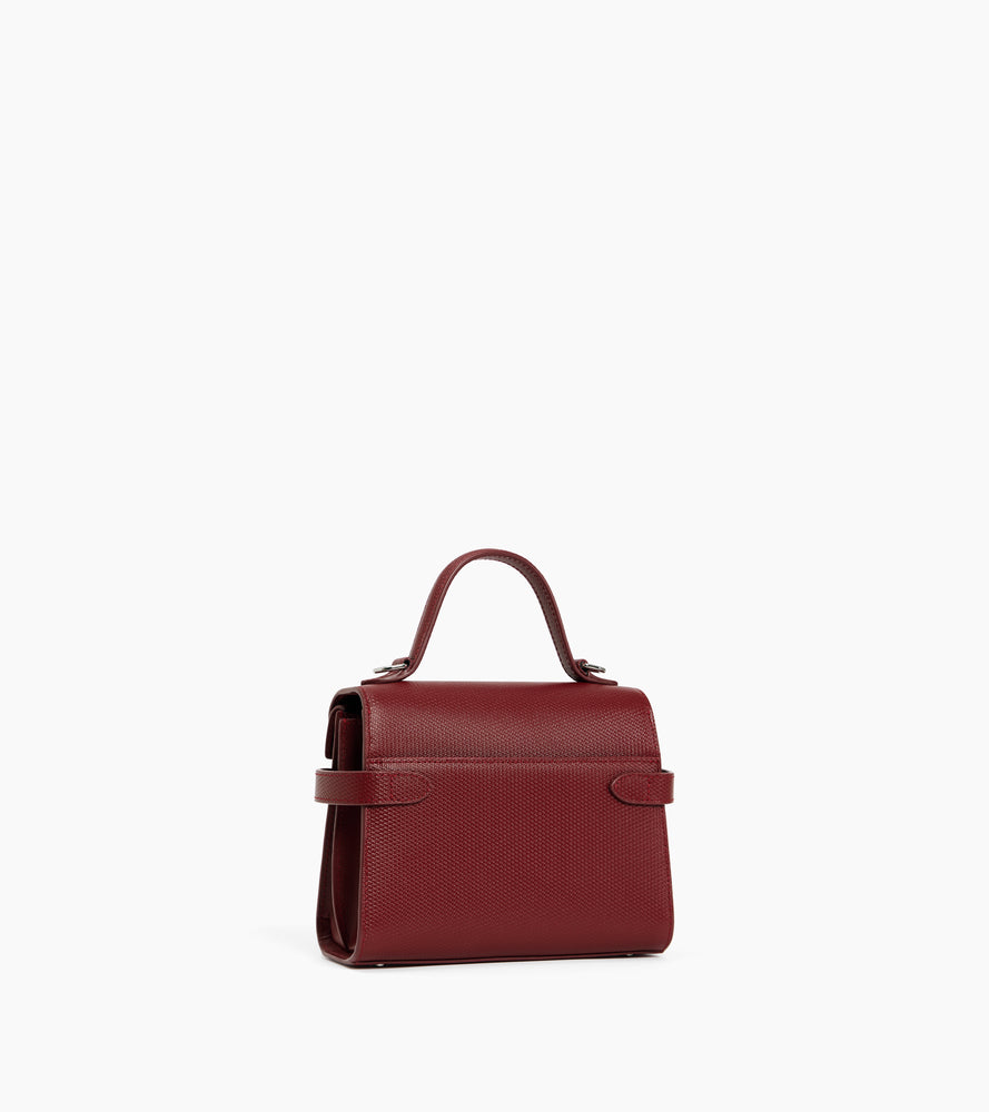 Emilie small handbag with double flap in T-signature leather