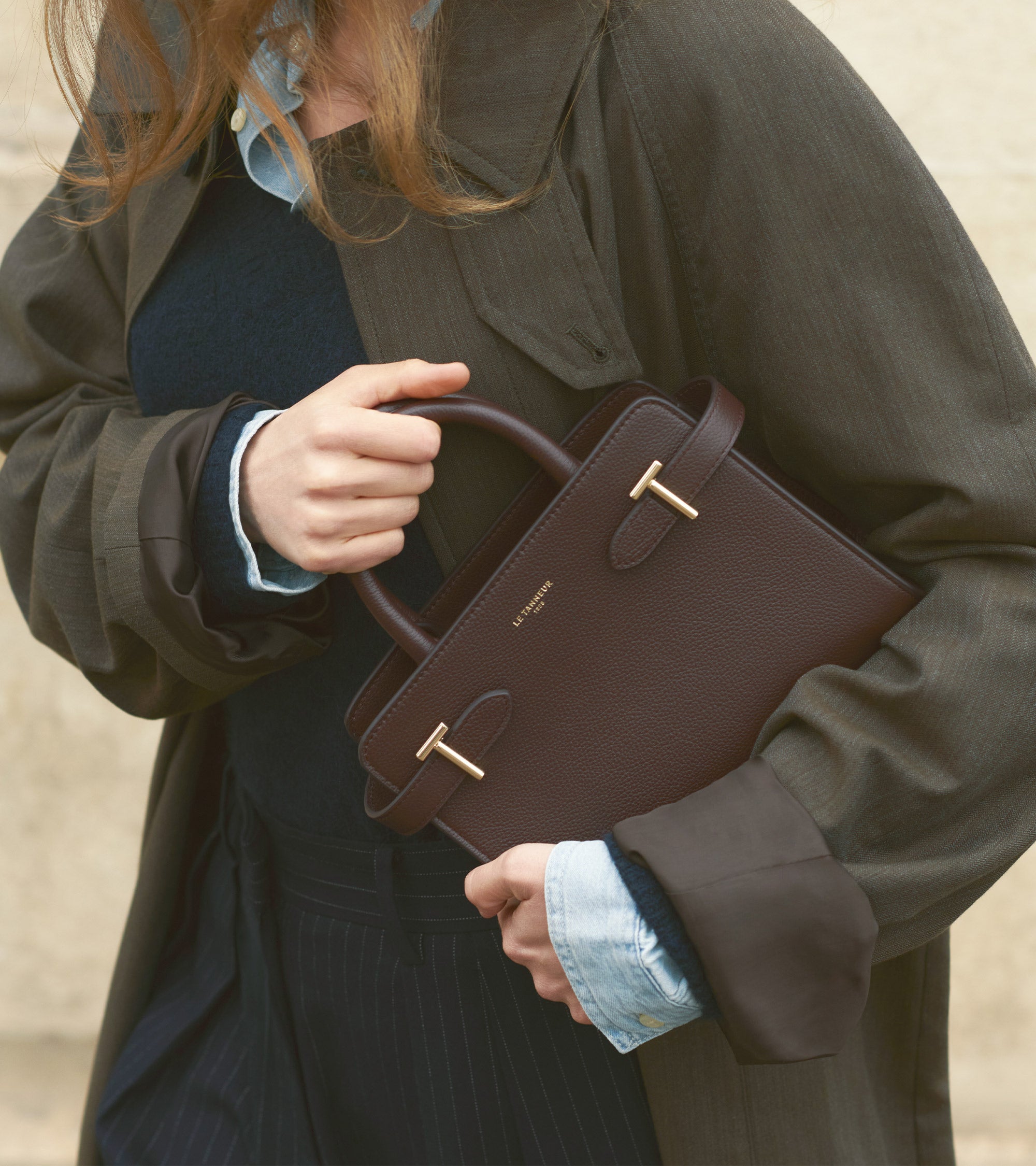 Petit sac à main Emilie en cuir grainé