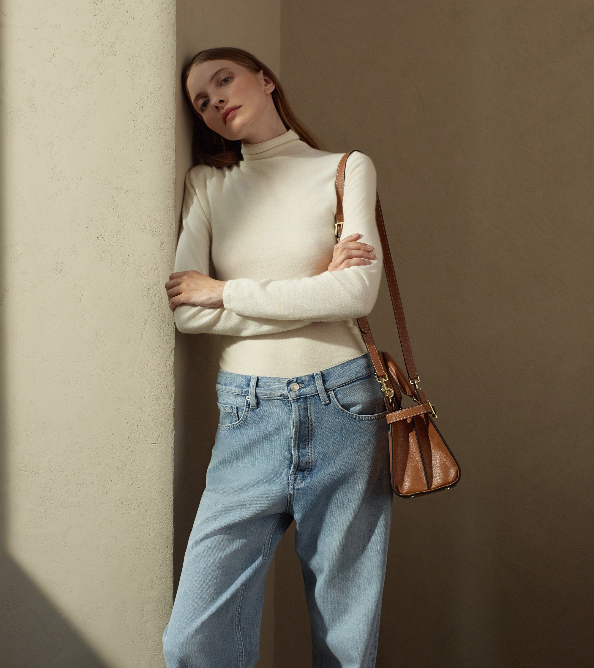 Sac à main moyen modèle Emilie en cuir grainé