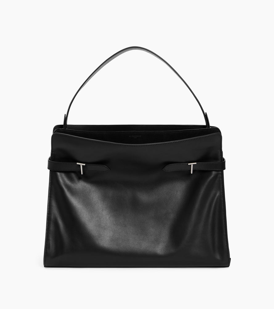 Emie maxi shoulderbag in smooth leather and nubuck
