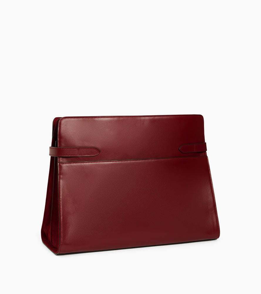 Sac porté épaule modèle maxi Emie en cuir lisse et nubuck