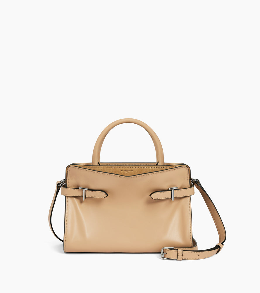 Sac à main moyen modèle Emie en cuir lisse et nubuck