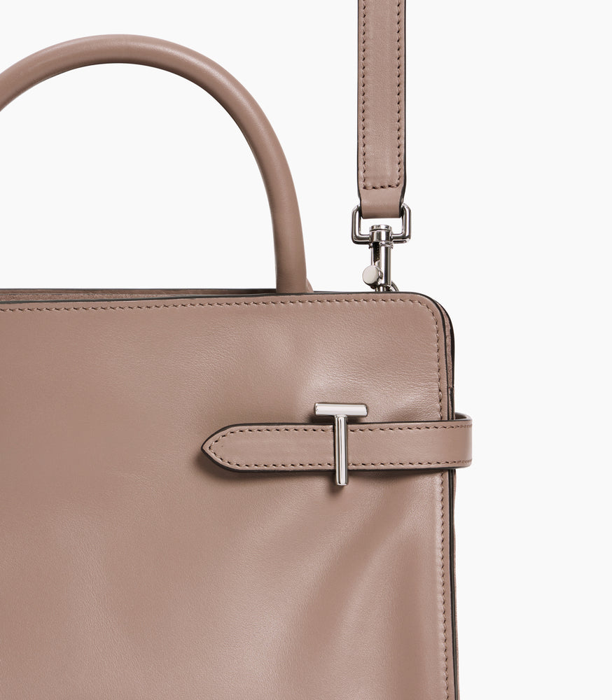 Emie medium handbag in smooth leather and nubuck