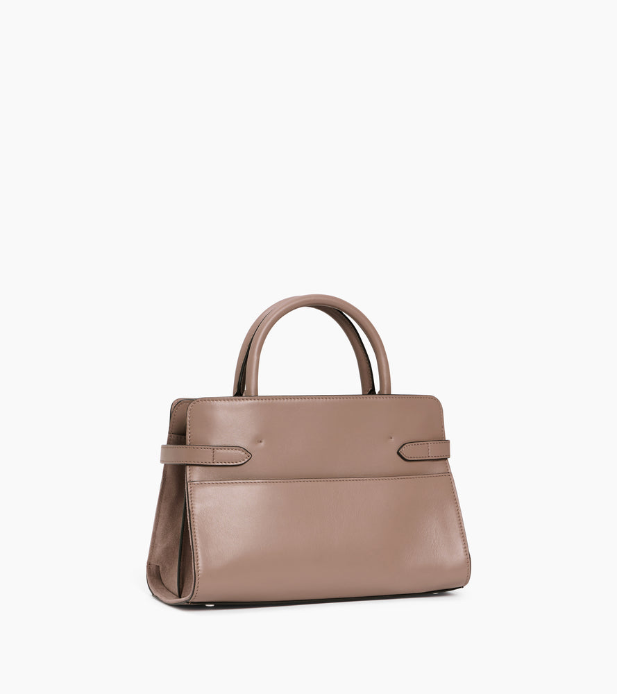 Emie medium handbag in smooth leather and nubuck