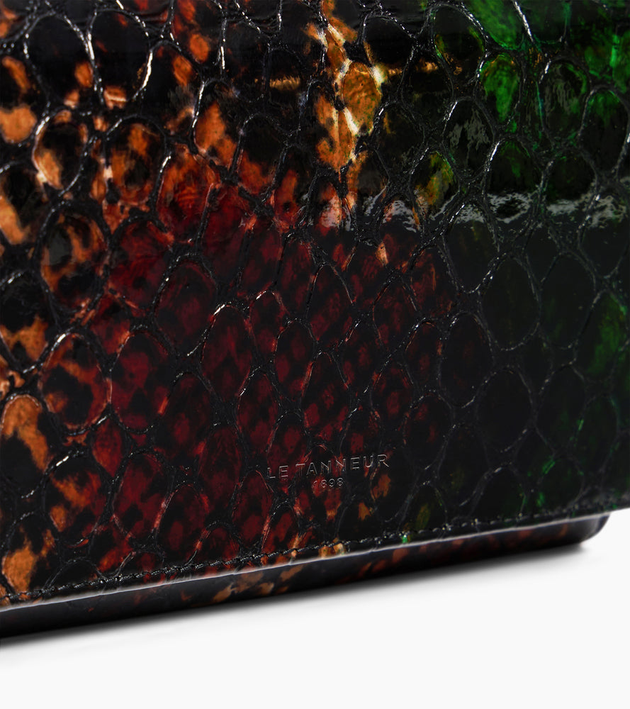 Portefeuille Emilie en cuir effet python