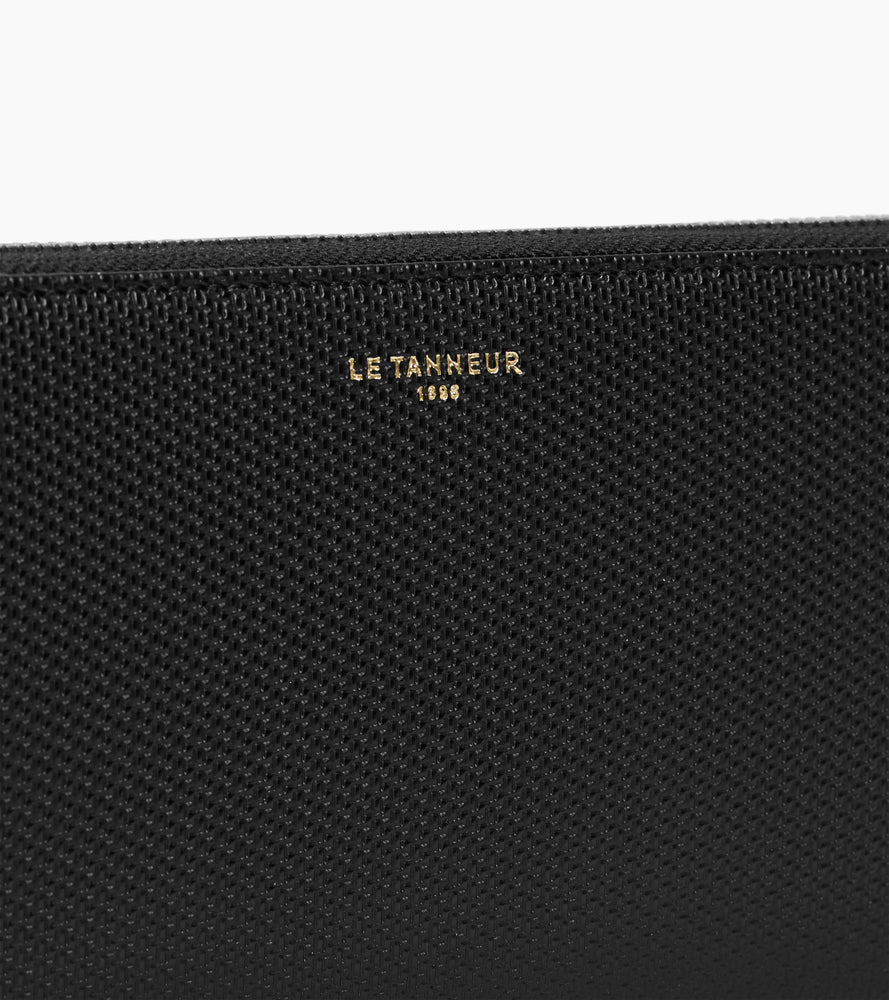 Compagnon zippé Emilie en cuir signature T