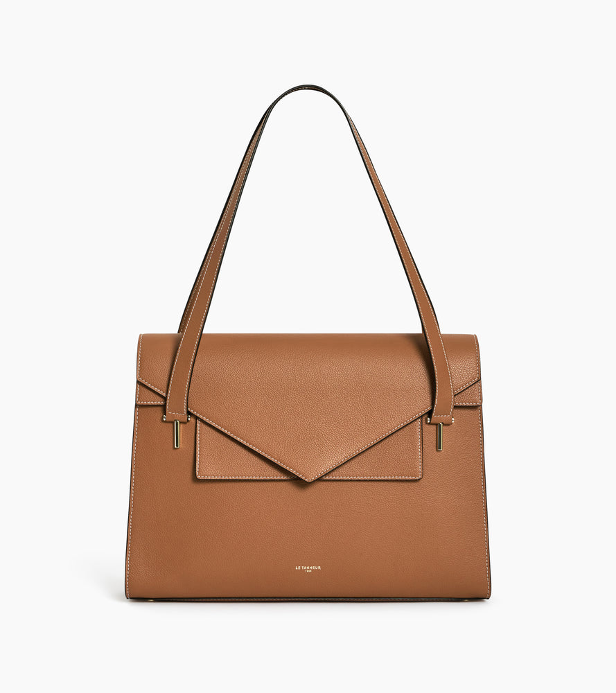 Emilie double flap grained leather document holder